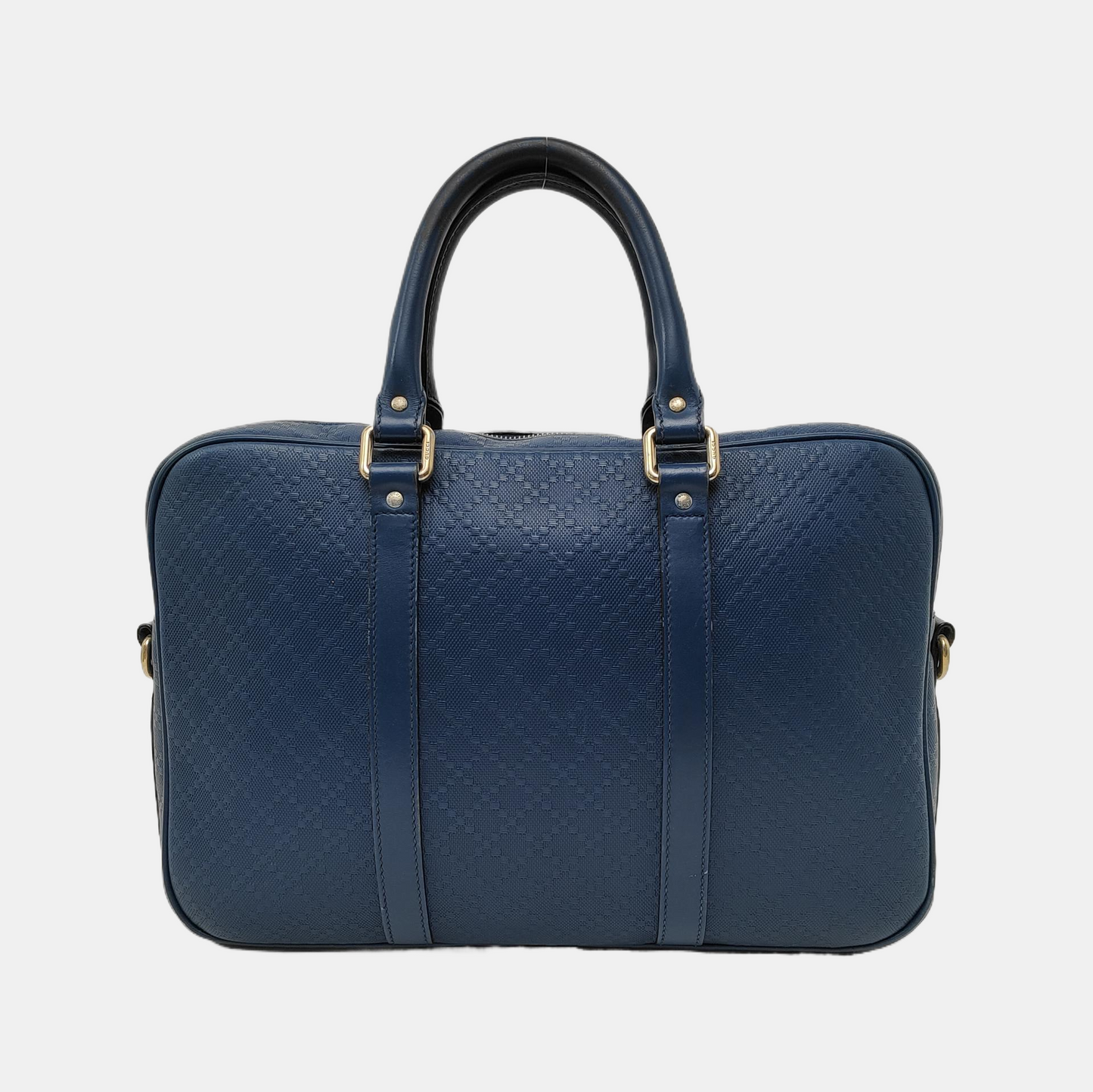 GUCCI Blue cowhide single shoulder bag Golden hardware Removable shoulder strap-(SKU)-941163649