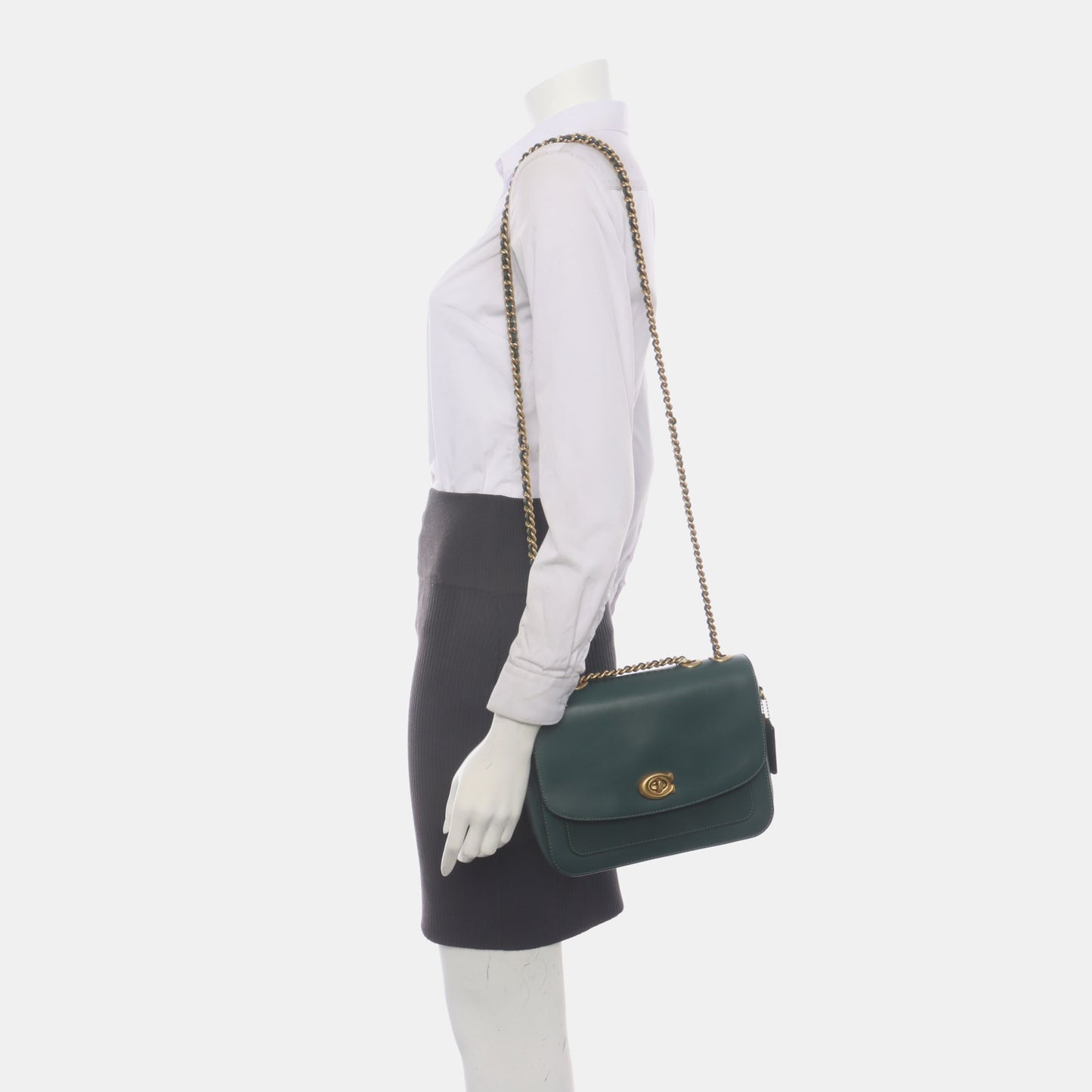 COACH MADISON Green Leather Crossbody Single Shoulder Bag-(SKU)-935362447