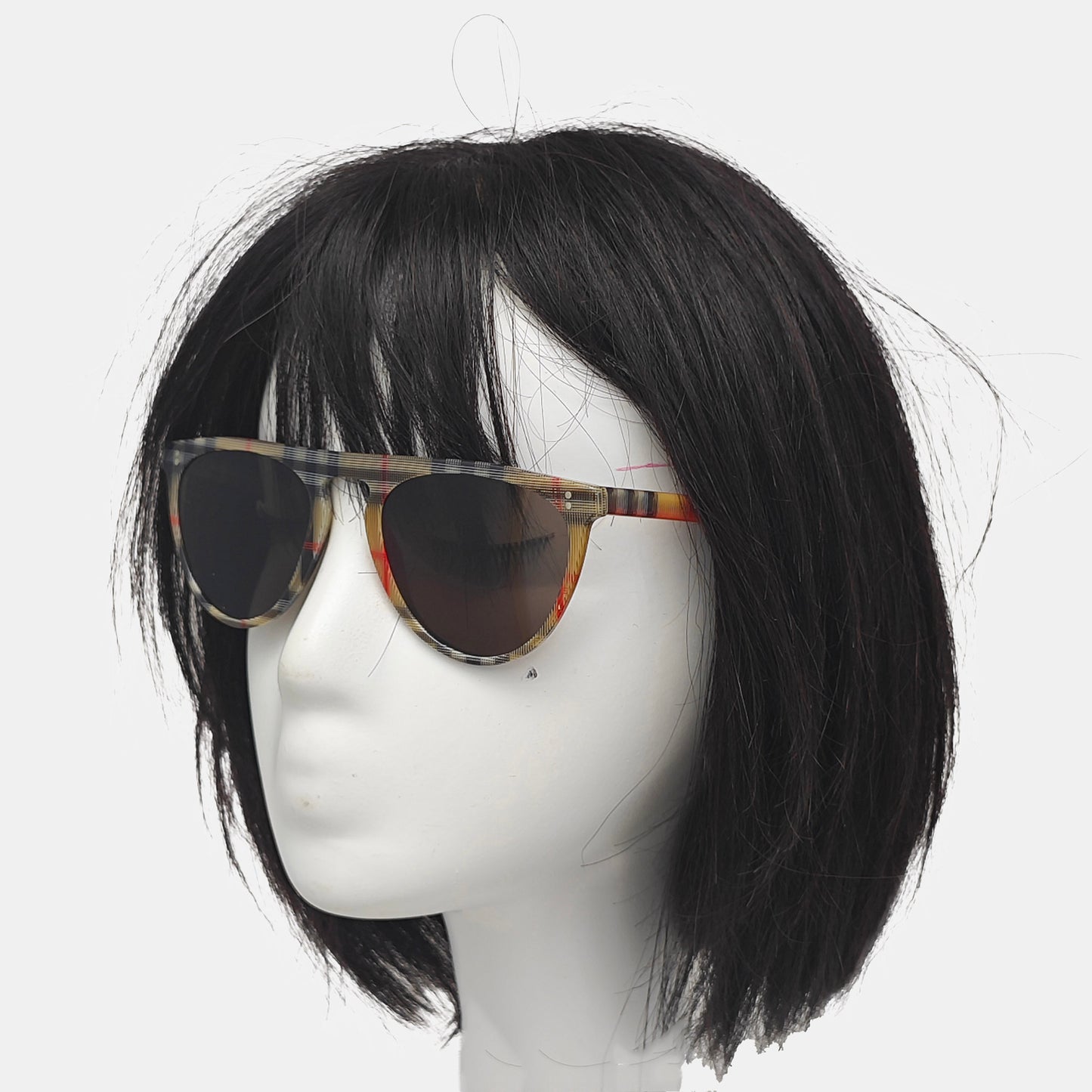 BURBERRY Black Round Synthetic Sunglasses-(SKU)-947986943