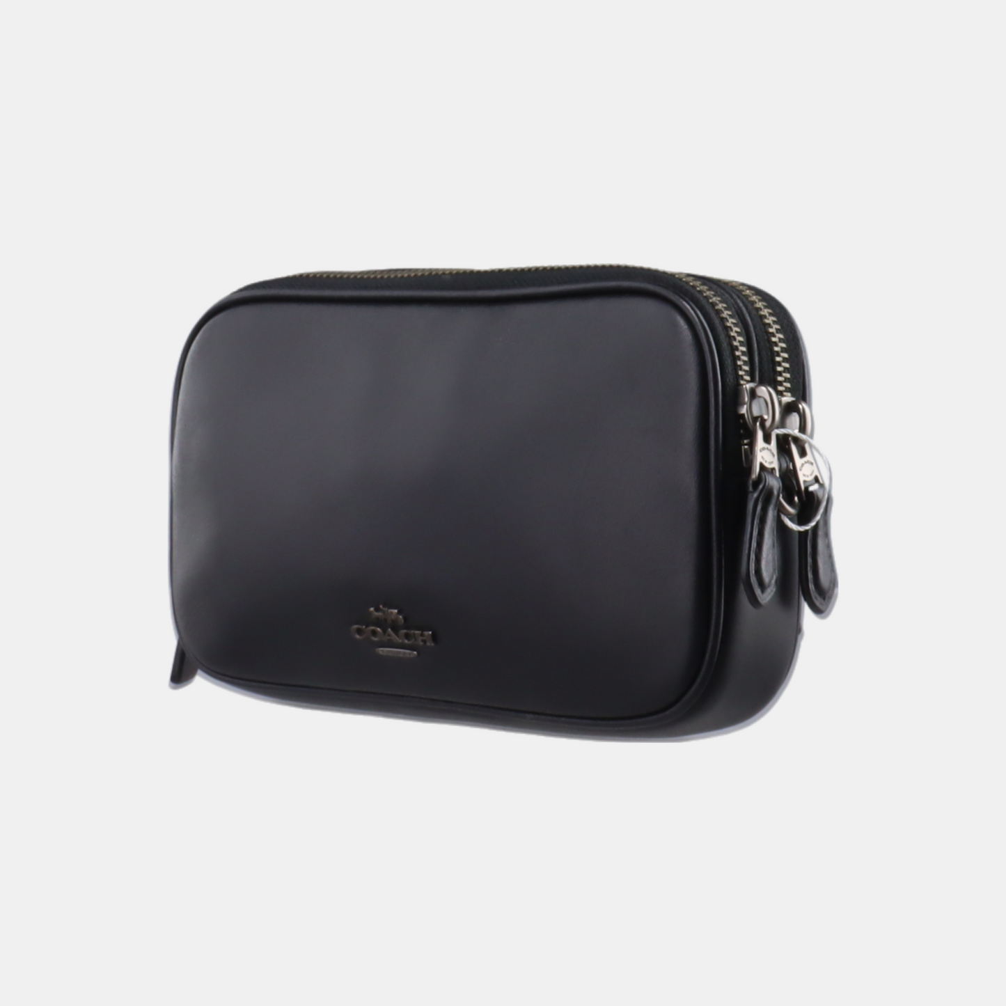 COACH SADIE Black Leather Stud Embossed Crossbody Shoulder Bag Black hardware Removable shoulder strap-(SKU)-13028836