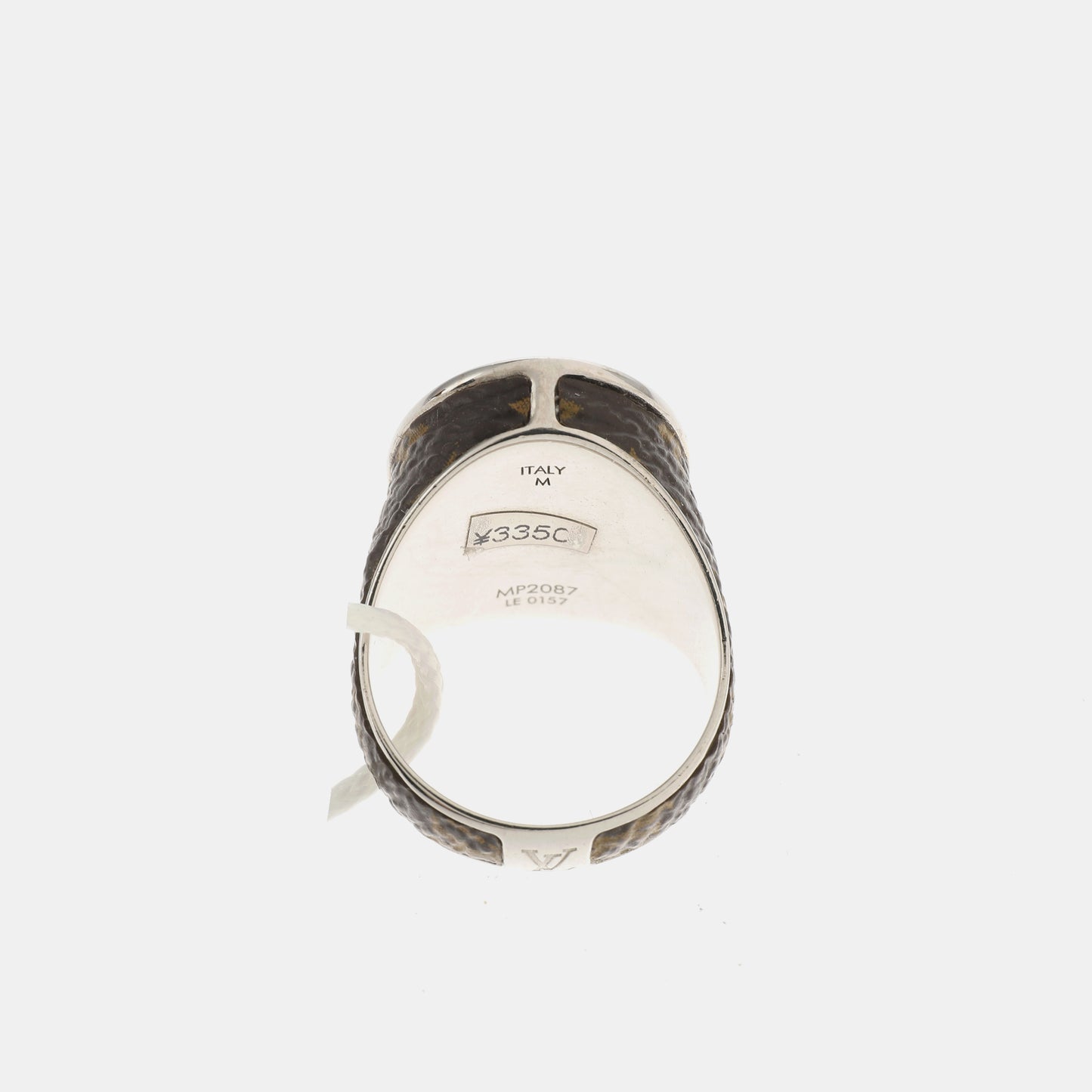 LOUIS VUITTON Hong Kong Size20code Silver Alloy Coated Canvas Ring-(SKU)-935116716