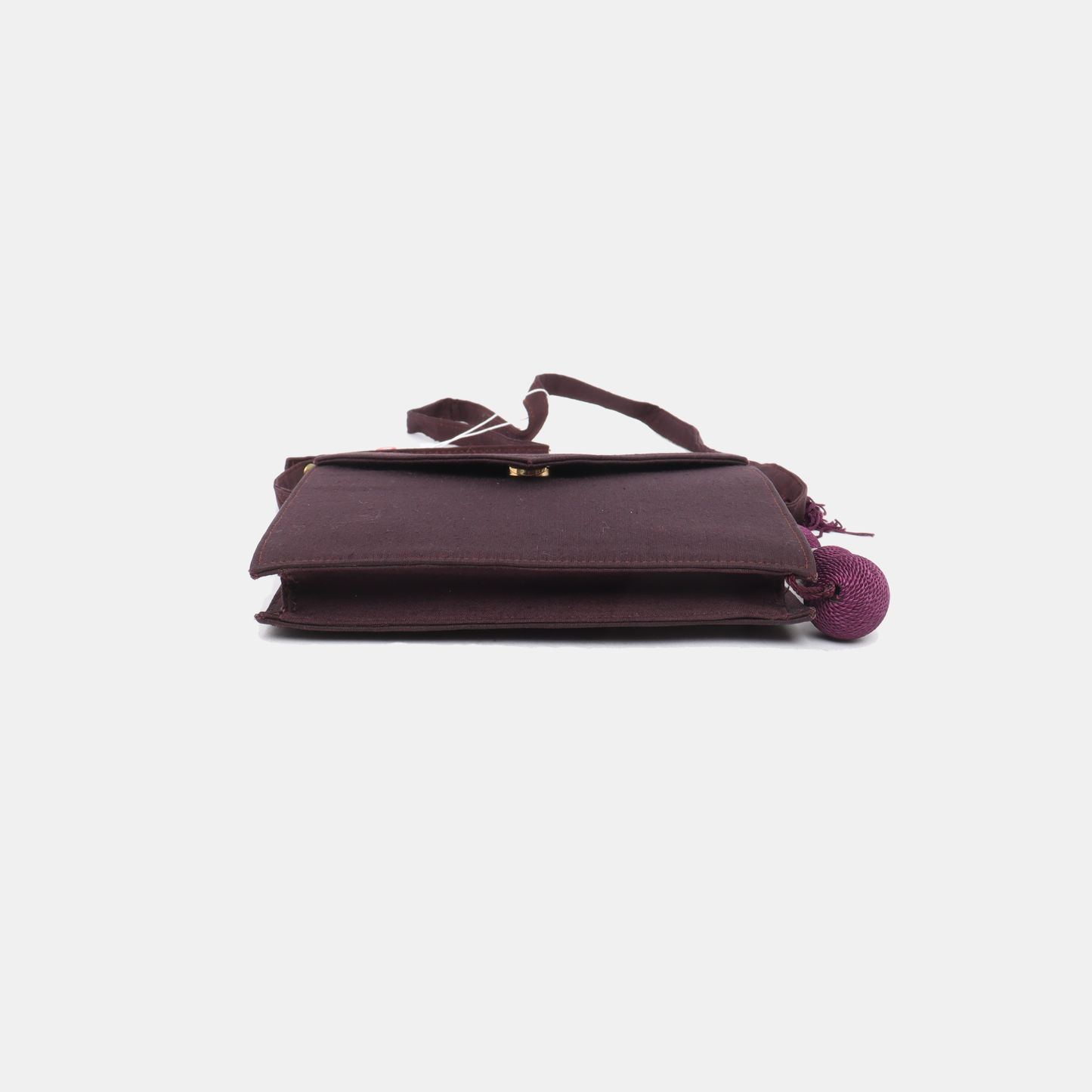 VERSACE Purple Fabric Fringe Shoulder Bag Crossbody Bag Golden hardware Removable shoulder strap-(SKU)-12865841