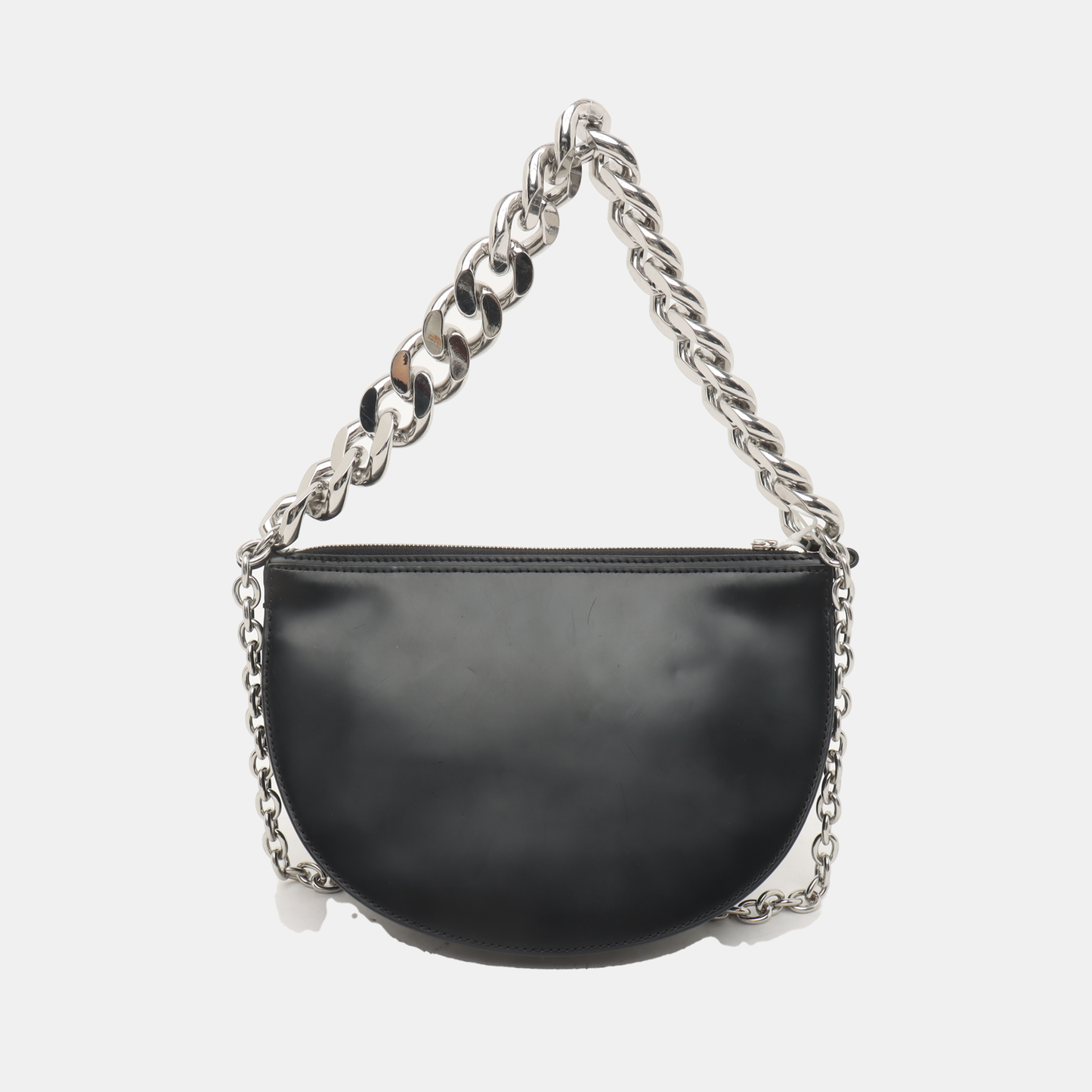 Kara Black Cowhide Single Shoulder Bag Tote Bag Silver Hardware-(SKU)-934780110