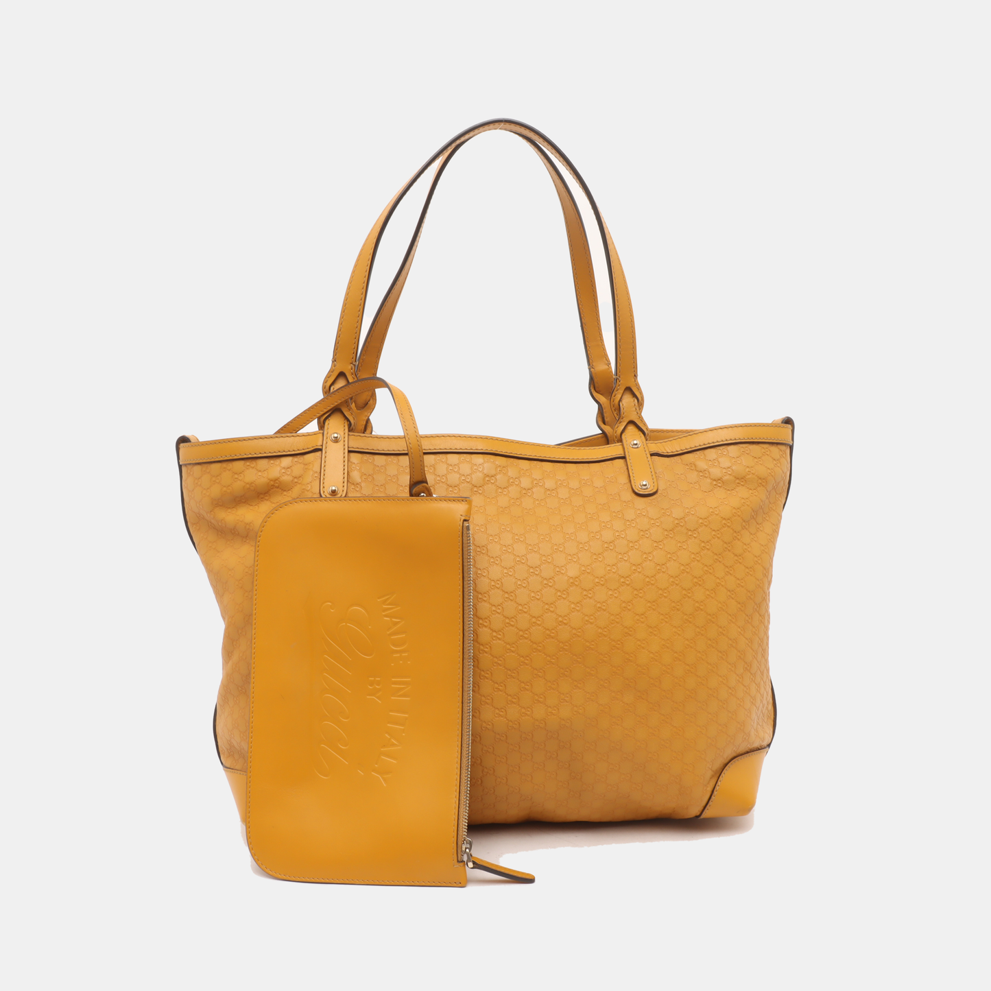 GUCCI Tote bag Yellow Calfskin Monogrammed Quilted Single Shoulder Bag, Handbag Golden hardware Sub-bag-(SKU)-14459801