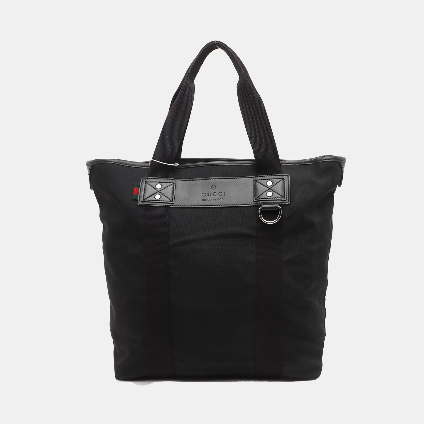GUCCI Tote bag Black Canvas Tote Bag Single Shoulder Bag Silver Hardware-(SKU)-929881337