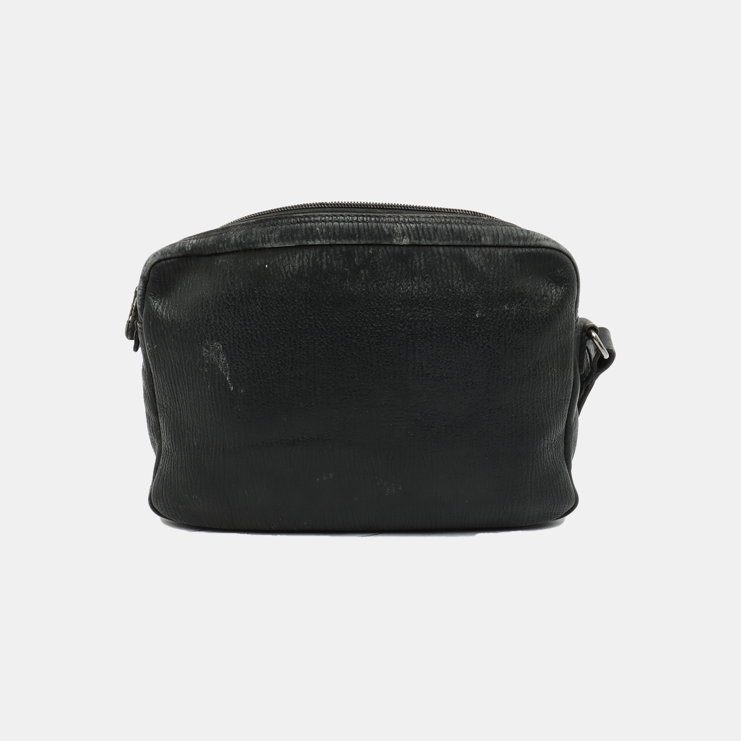 FERRAGAMO Black Cowhide Clutch Silver Hardware-(SKU)-12731394
