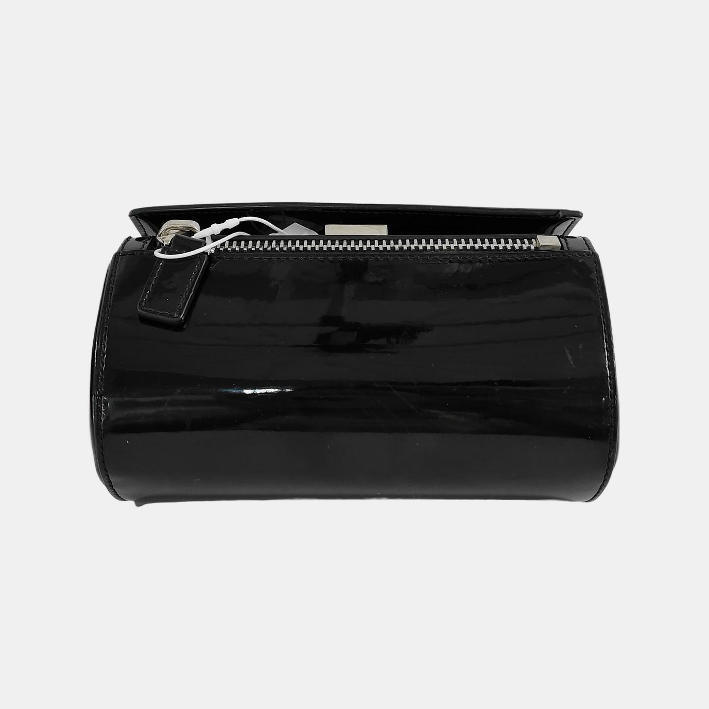 GIVENCHY Pandora Black Leather Crossbody Bag Single Shoulder Bag Silver Hardware Removable shoulder strap-(SKU)-946136707
