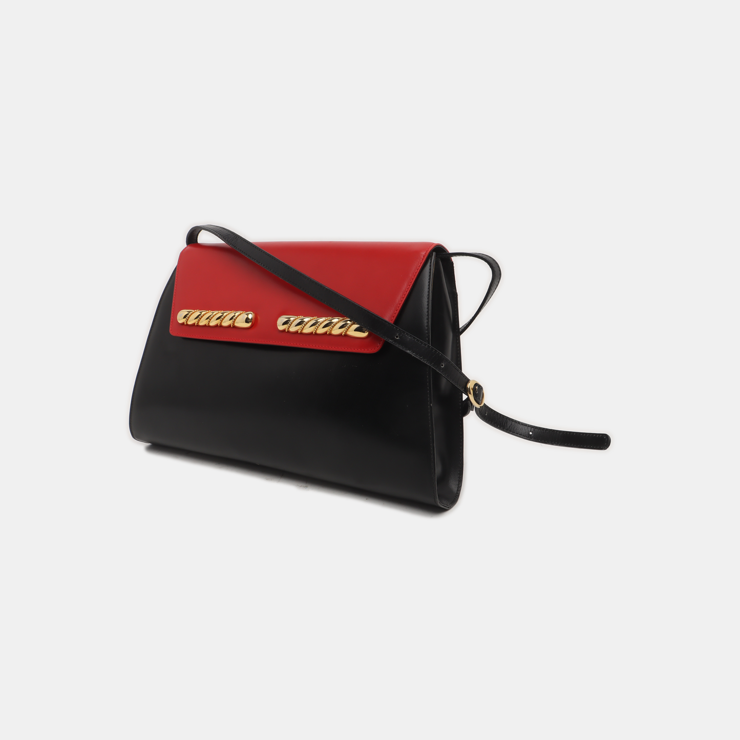 LANVIN Black Cowhide Single Shoulder Bag Crossbody Bag Golden hardware Removable shoulder strap-(SKU)-935604204