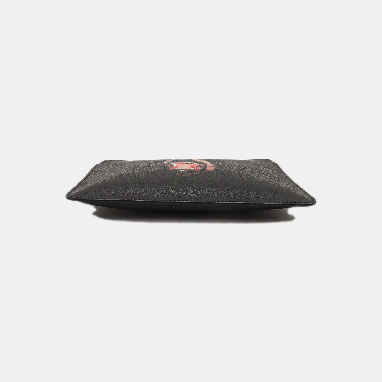 GIVENCHY Black Leather Printed Embossed Clutch Silver Hardware-(SKU)-14453406