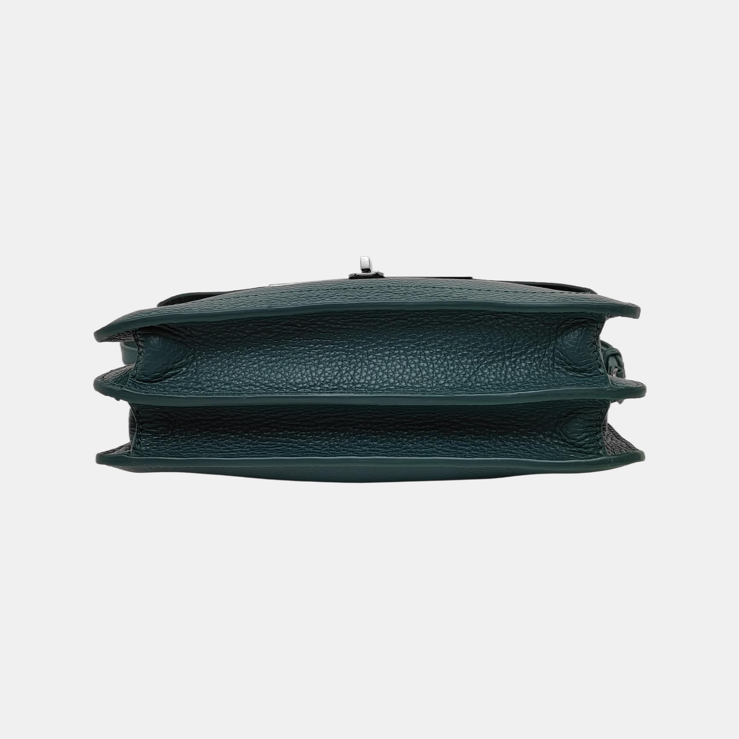 Botkier Dark Green Leather Single Shoulder Bag Handbag Crossbody Silver Hardware shoulder straps-(SKU)-942034338