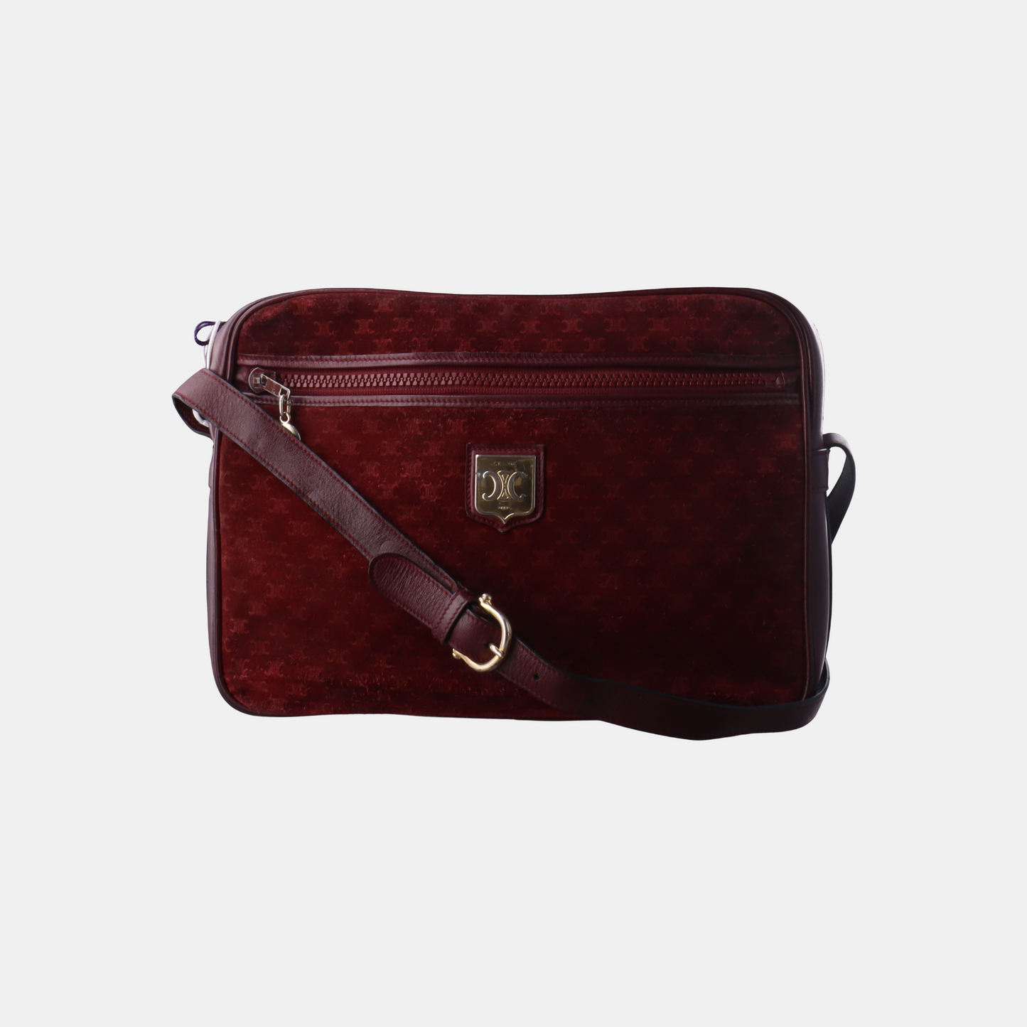 CELINE Colorful Suede Triumph Arch Single Shoulder Bag Crossbody Golden hardware-(SKU)-929188457