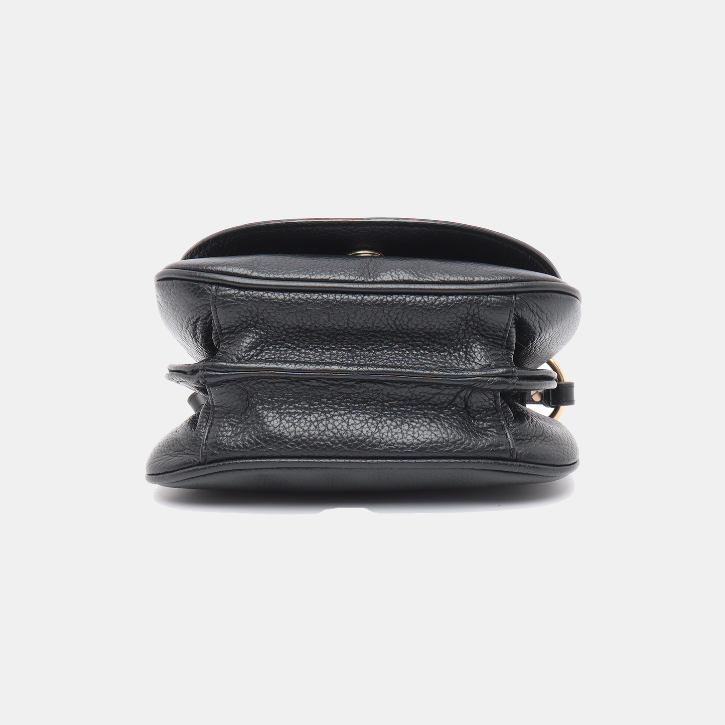 See By Chloé Polly Black Leather Single Shoulder Bag Golden hardware Removable shoulder strap-(SKU)-13199858