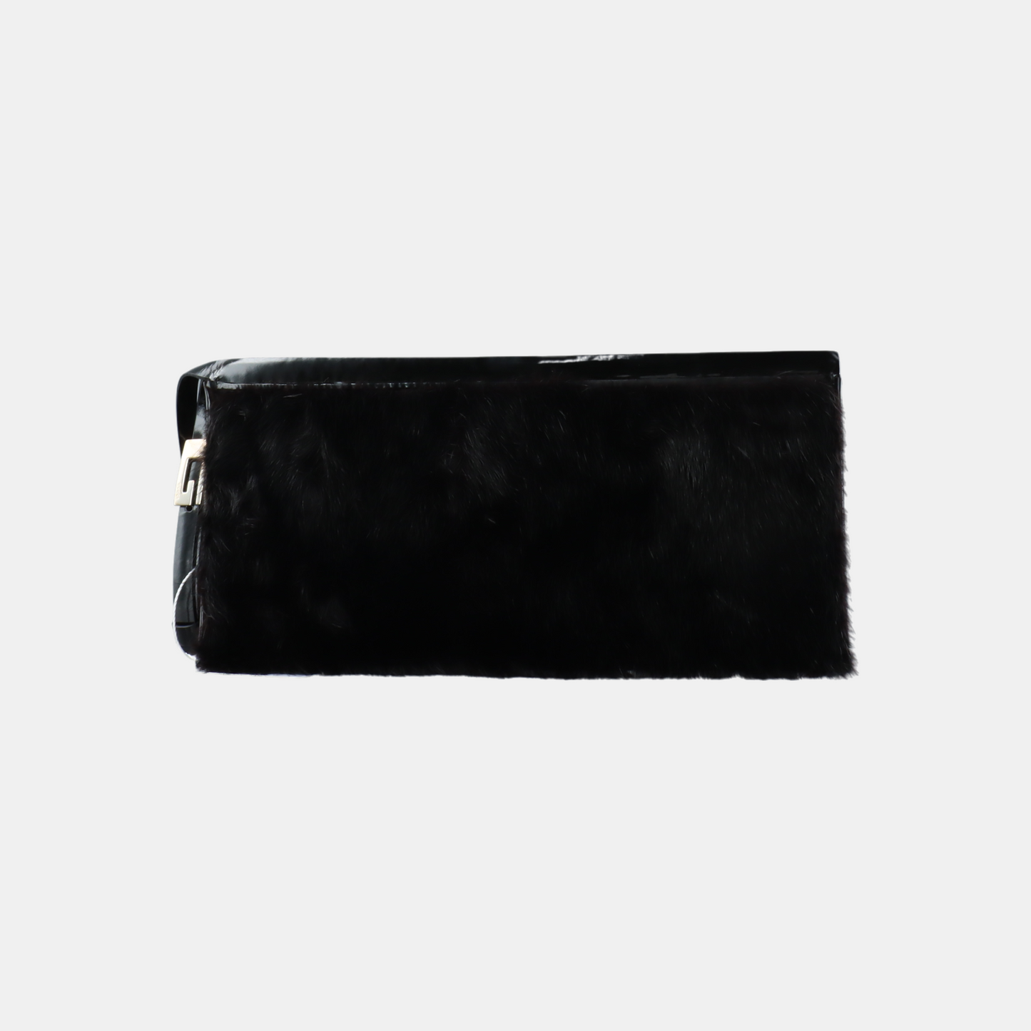 GUCCI Black Fur Handbag Silver Hardware-(SKU)-12419286