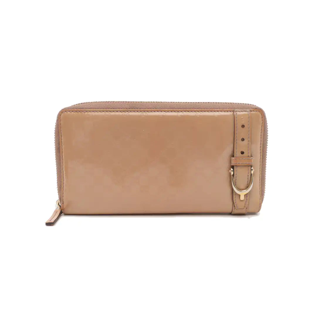 GUCCI Microguccissima Nude Pink Patent Leather Monogrammed Quilted Wallet Golden hardware-(SKU)-937604188