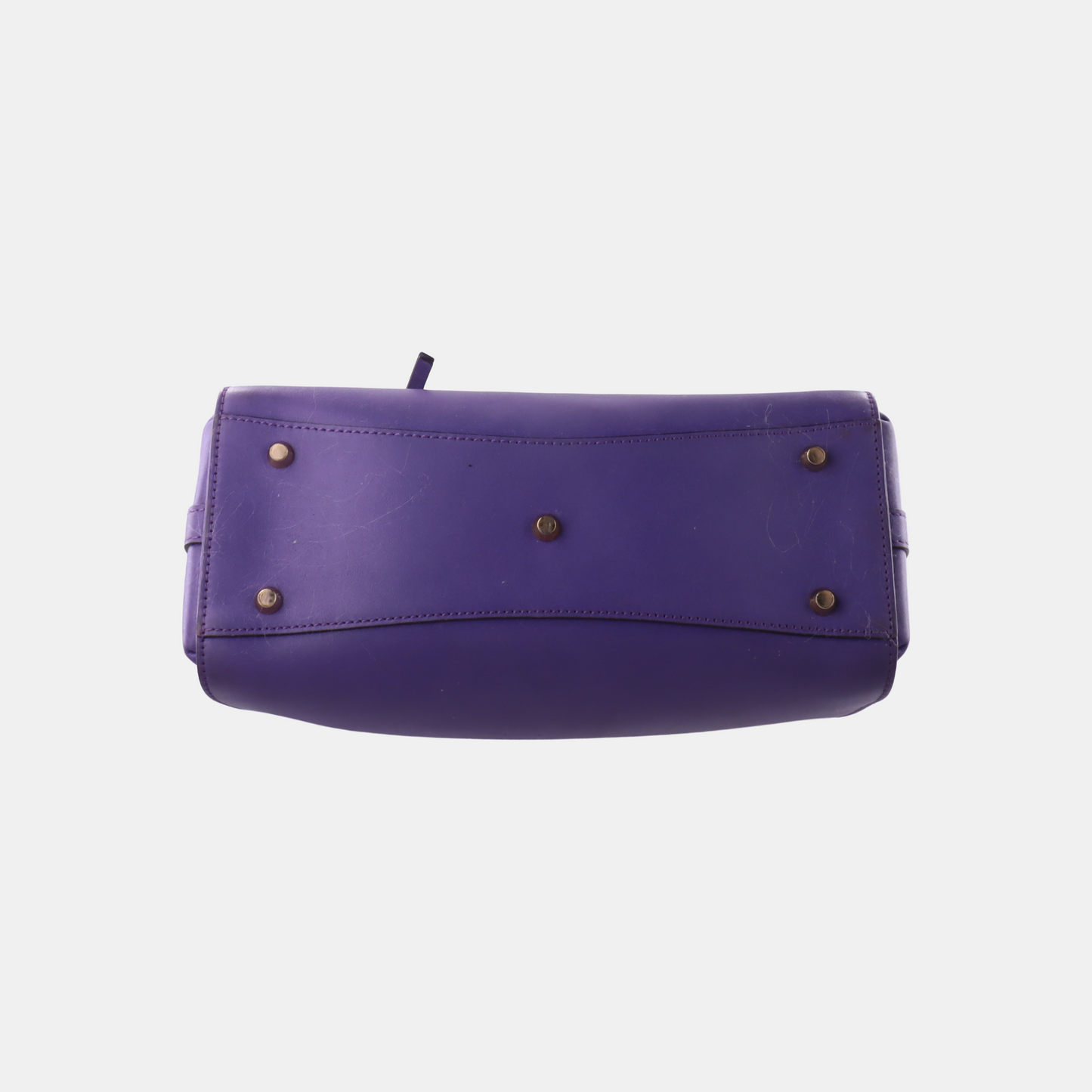 MCM Purple Leather Single Shoulder Bag Handbag Crossbody Bag Golden hardware Removable shoulder strap-(SKU)-14183353