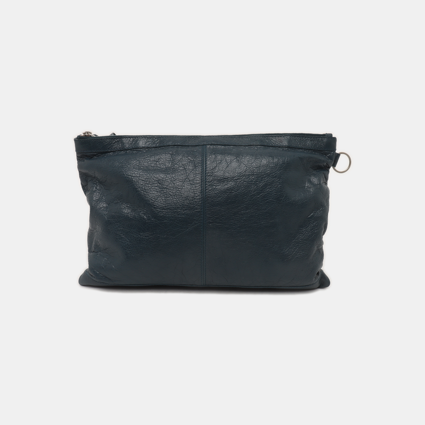 BALENCIAGA Classic City Medium size Dark Blue Lamb Skin Biker Bag Handbag Silver Hardware-(SKU)-937439194