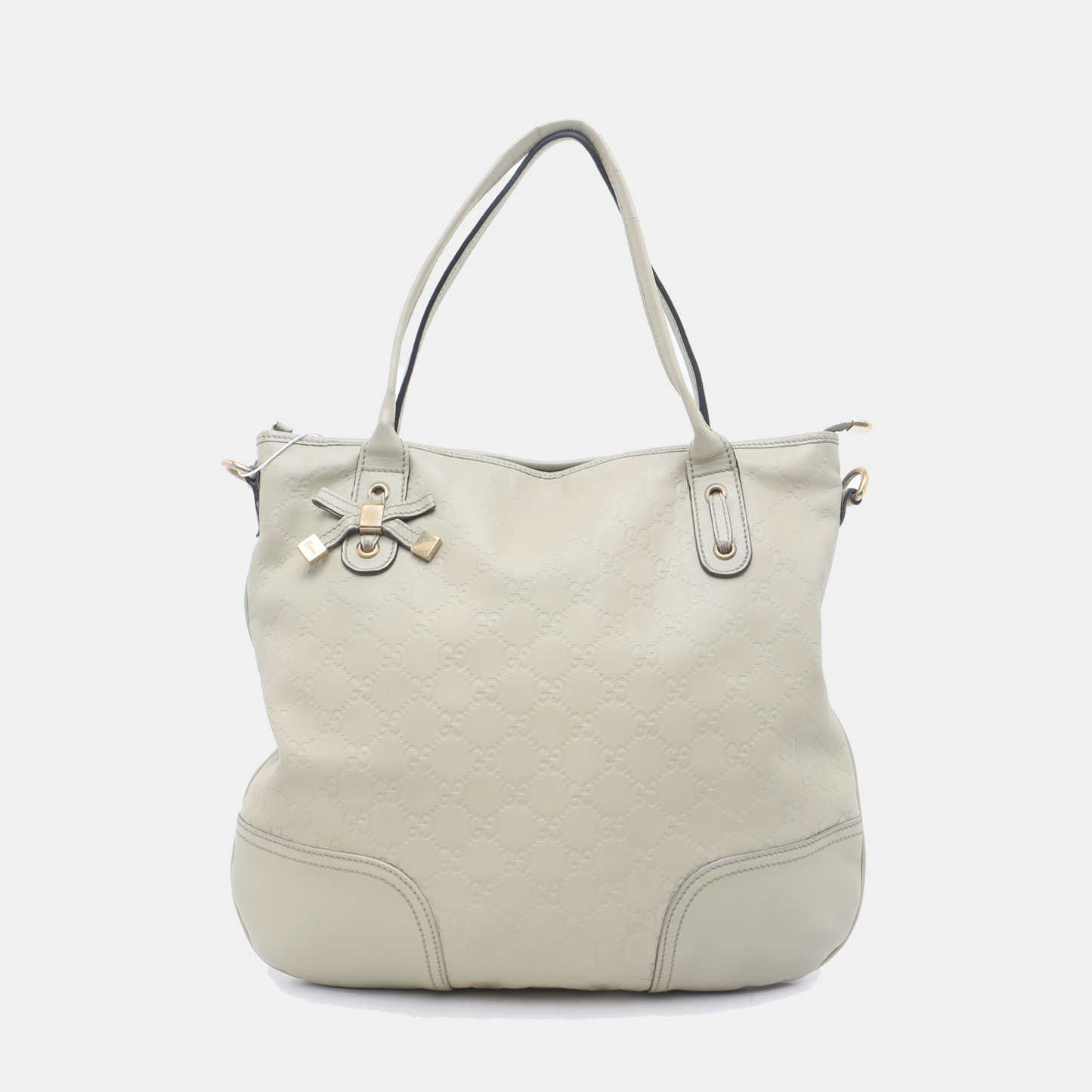 GUCCI Beige cowhide monogram handbag single shoulder bag Golden hardware-(SKU)-937625494