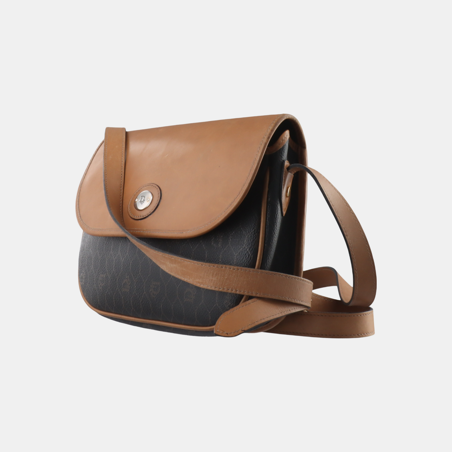 DIOR Black Coated Canvas Single Shoulder Bag Crossbody Golden hardware Sub-bag-(SKU)-14276666