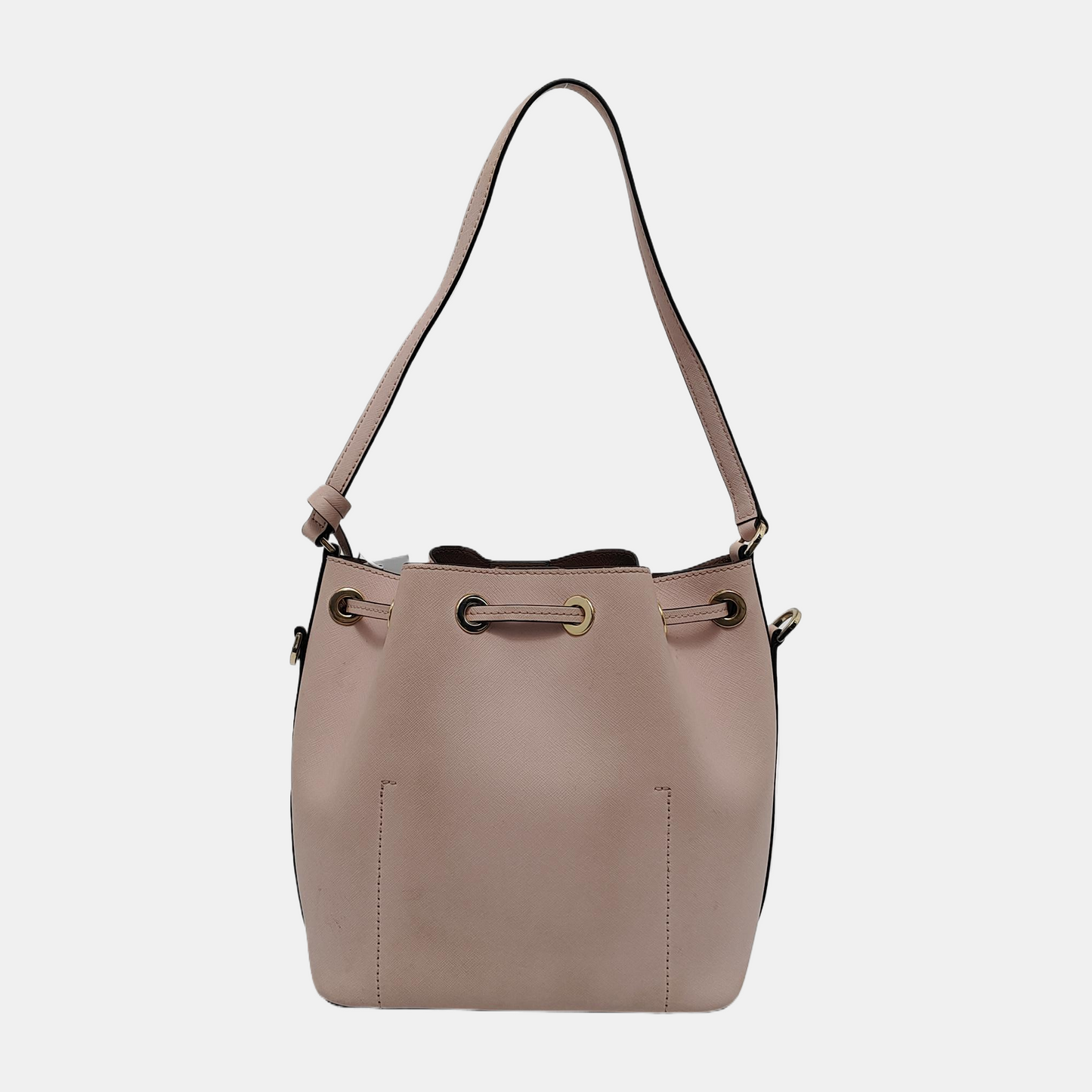 MICHAEL KORS Bucket bag Khaki cowhide embossed single shoulder bag handbag crossbody bag Golden hardware-(SKU)-944251634