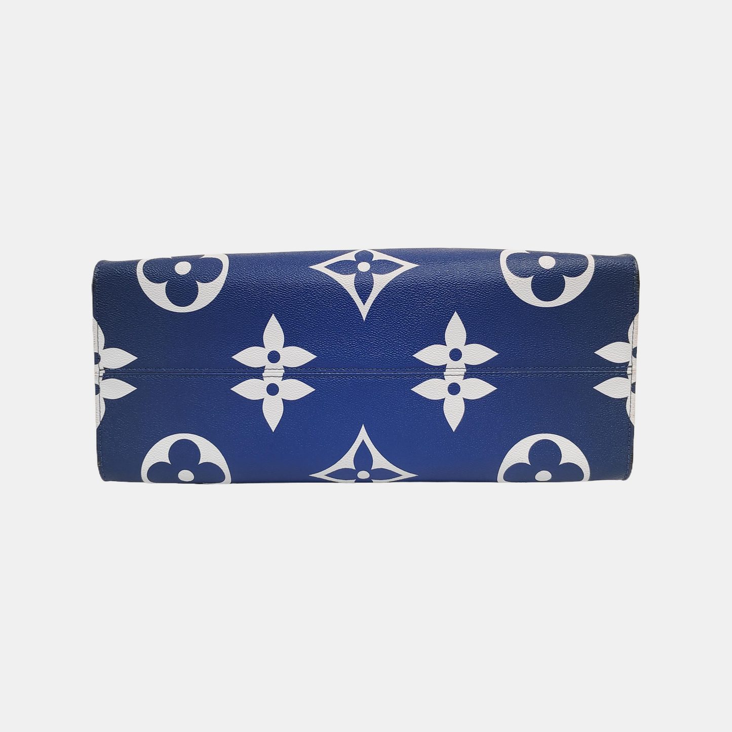 LOUIS VUITTON ONTHEGO Large Blue Coated Canvas Printed Jungle Backpack Shoulder Bag Handbag Silver Hardware-(SKU)-943857916