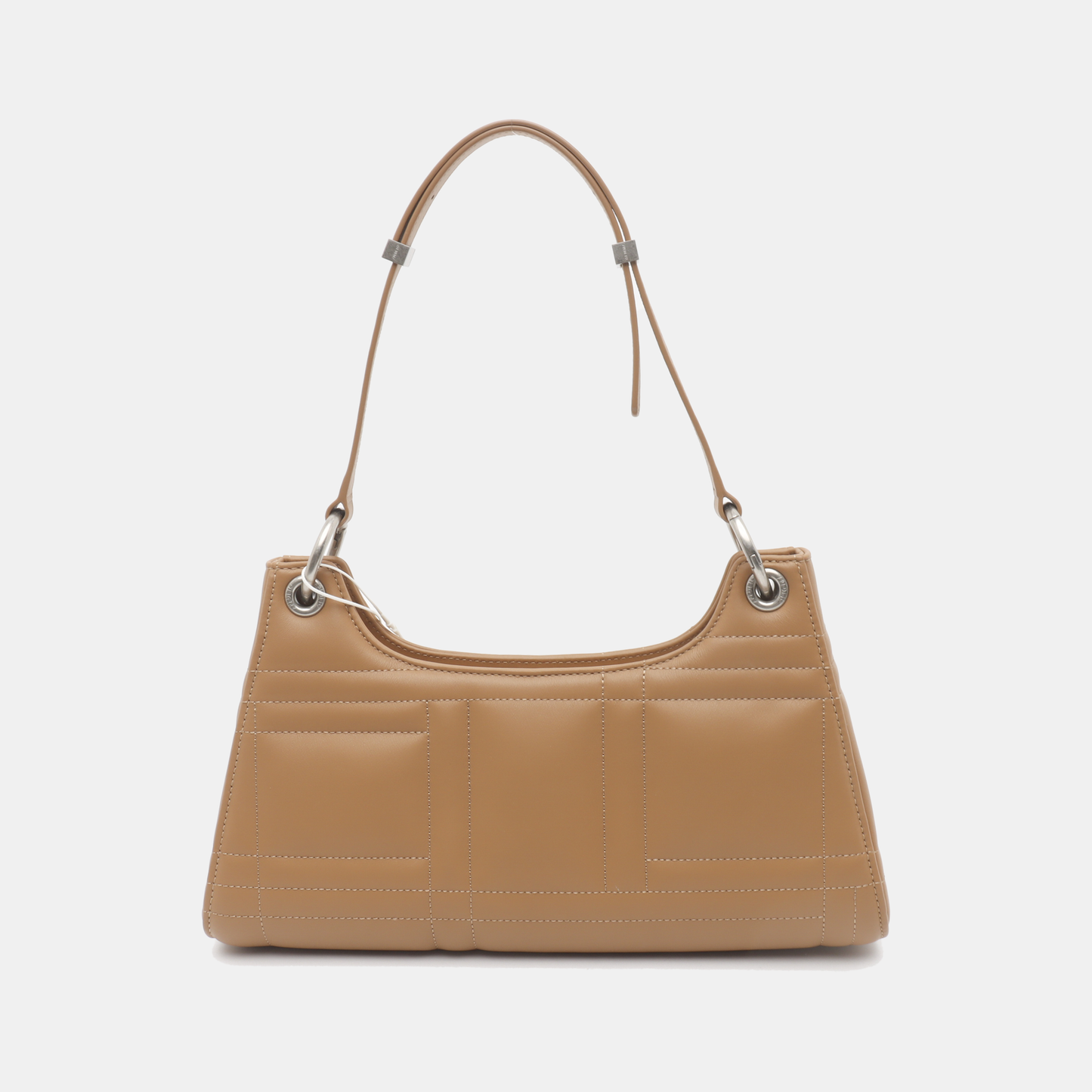 APEDE MOD Froggy Brown Leather Quilted Single Shoulder Bag Tote Bag Golden hardware-(SKU)-935941126