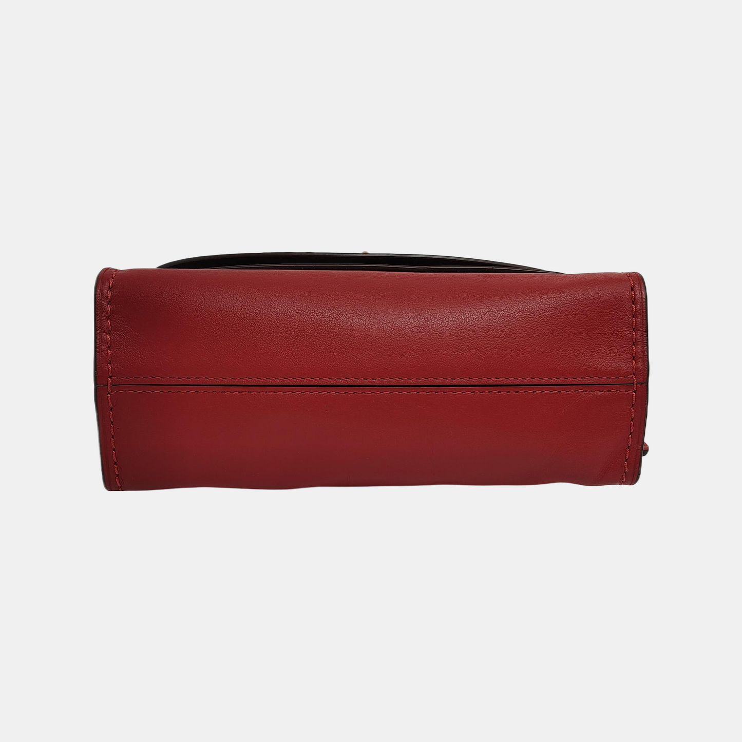 COACH MADISON 18 Red Cowhide Crossbody Single Shoulder Bag Golden hardware-(SKU)-940523724