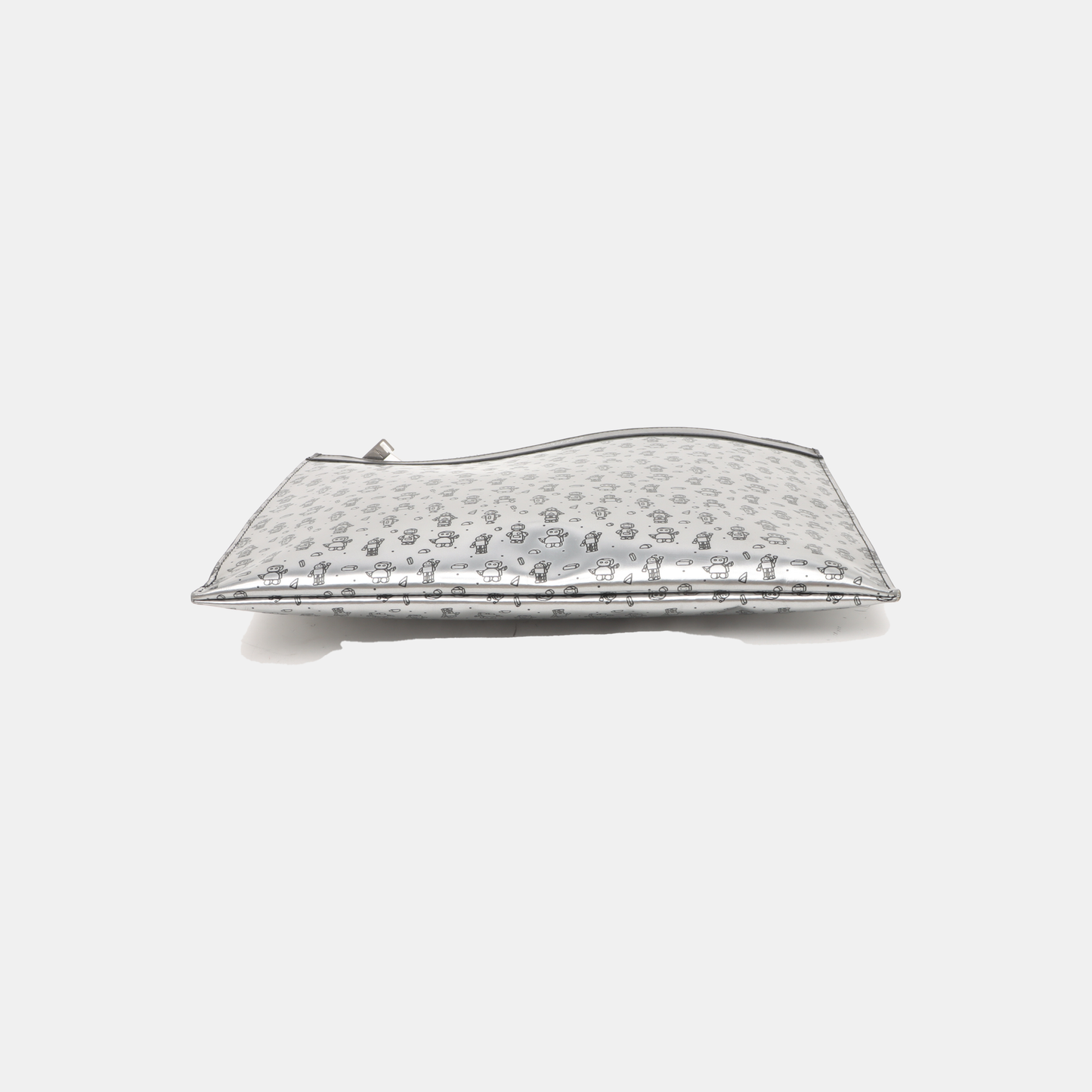 YSL Silver Cowhide Printed Handbag Silver Hardware-(SKU)-935155729