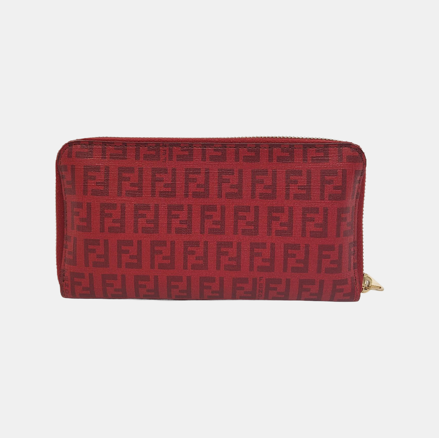 FENDI 红色牛皮双F钱包 Golden hardware-(SKU)-944924331