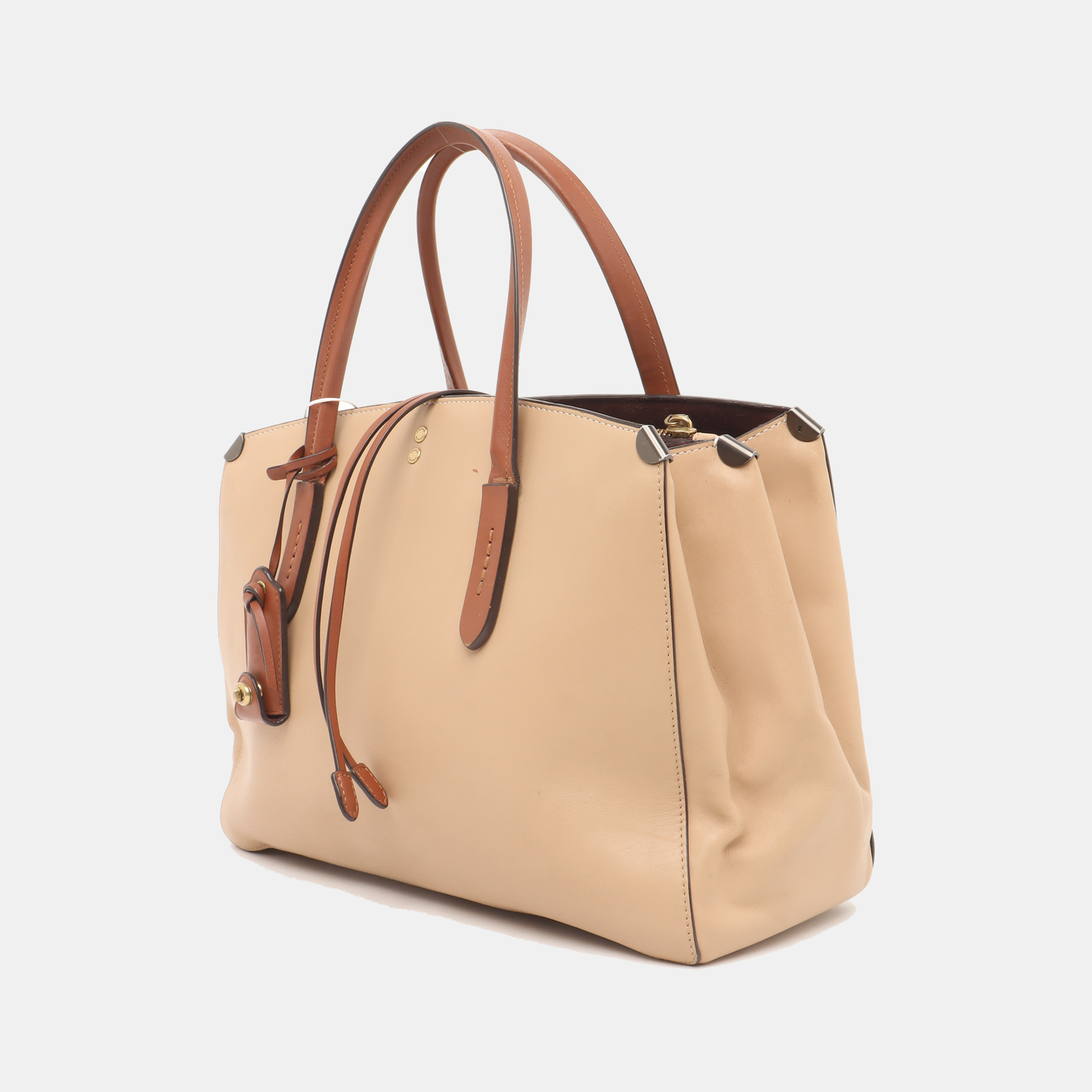 COACH COOPER CARRYALL Khaki Leather Tote Bag Shoulder Bag Golden hardware-(SKU)-936696724