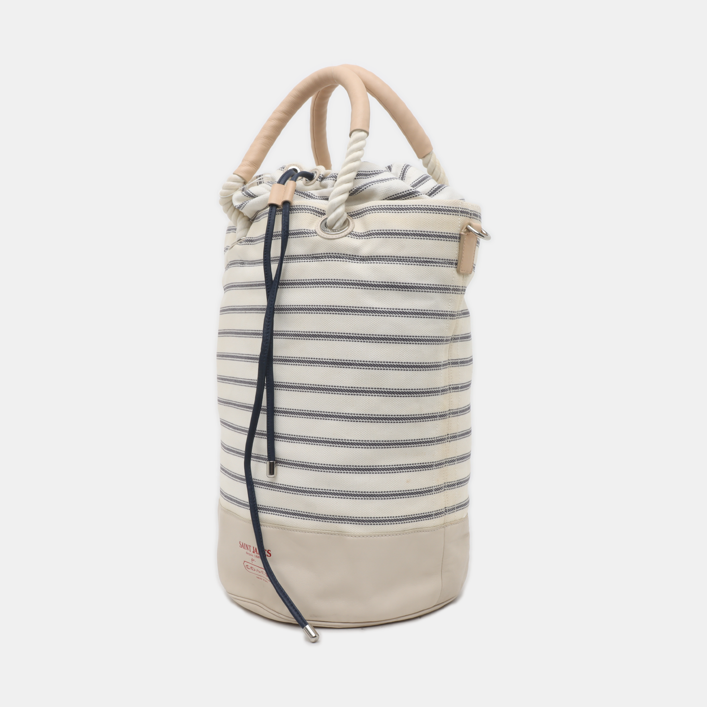 COACH Bucket bag White Canvas Jacquard Shoulder Bag Silver Hardware Removable shoulder strap-(SKU)-935660782