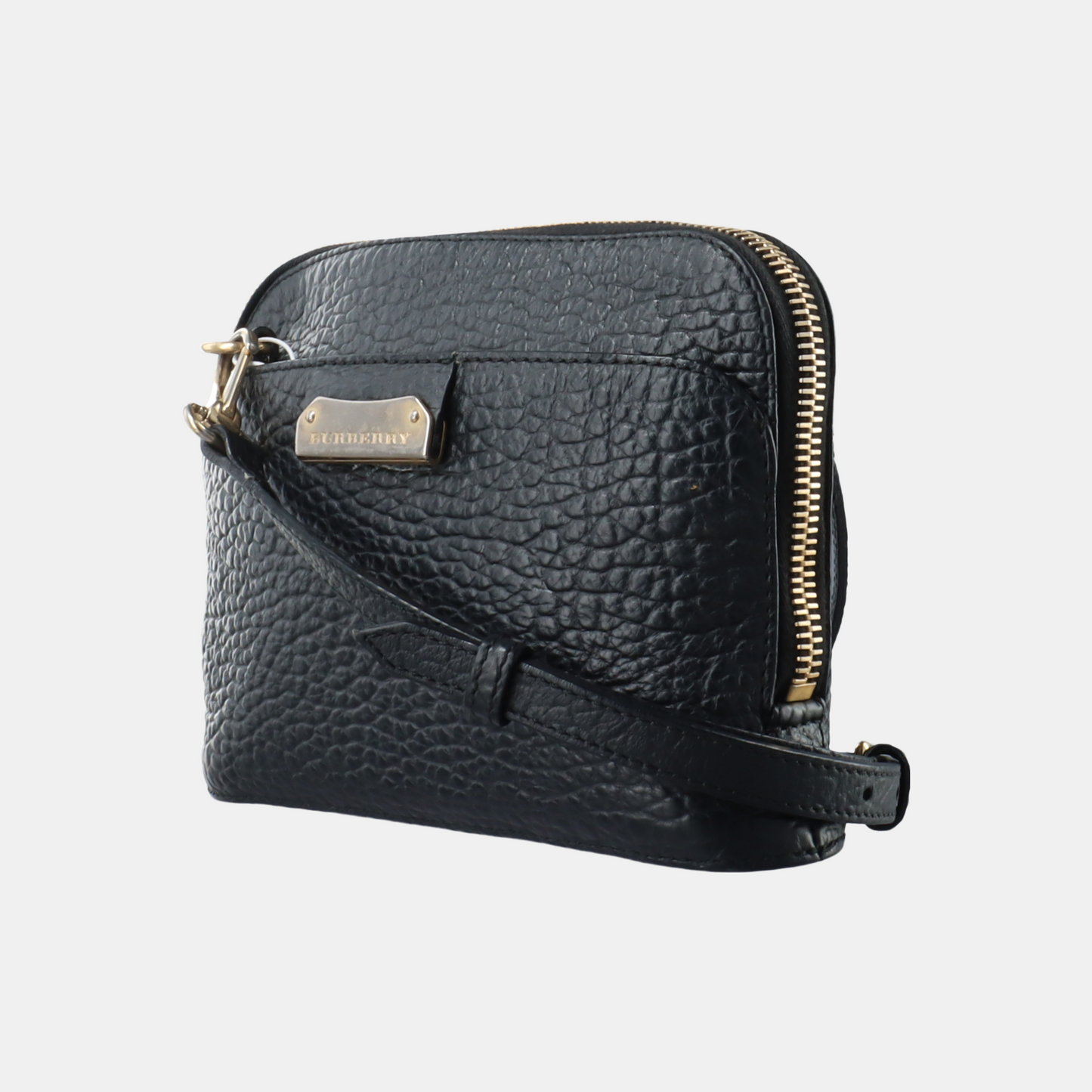 BURBERRY Harrogate Black Cowhide Single Shoulder Bag Crossbody Bag Golden hardware-(SKU)-933835304