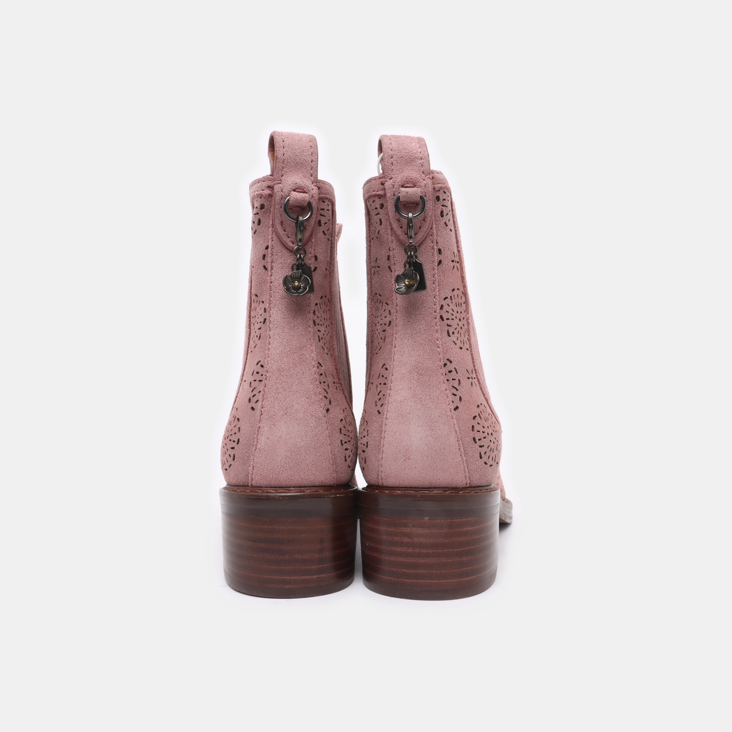 COACH 38.5code Spring Pink Suede Women's Short Boots-(SKU)-941856315