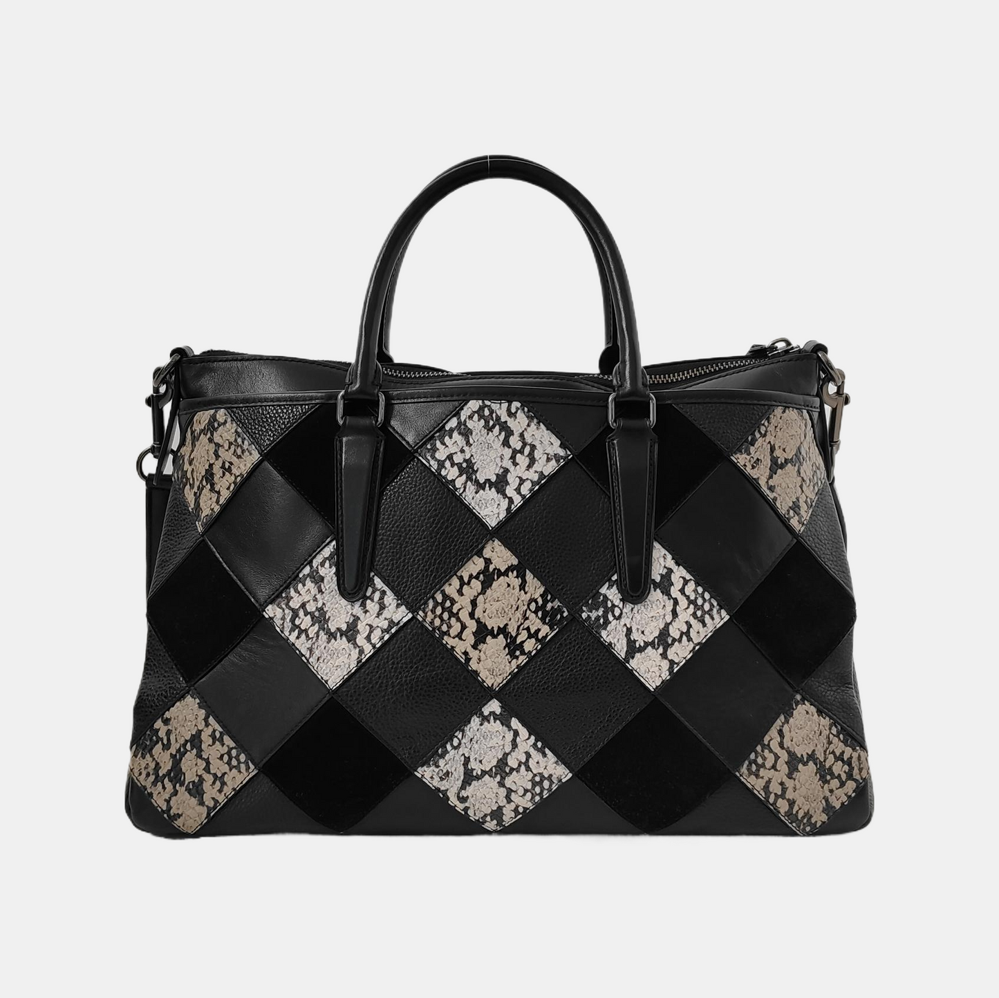 COACH CROSBY Black Leather Single Shoulder Bag Handbag Black hardware Removable shoulder strap-(SKU)-942426651