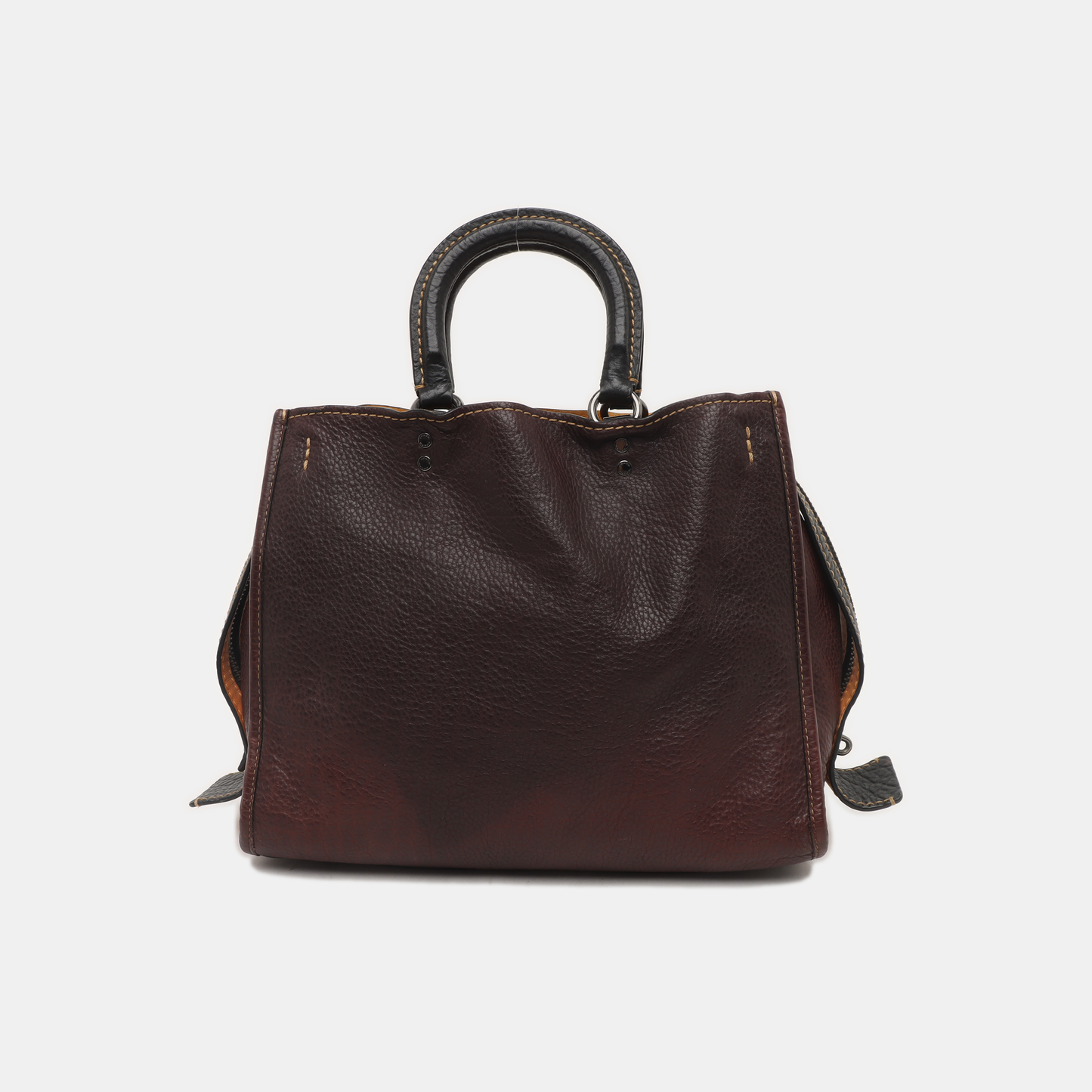 COACH ROGUE Maroon Cowhide Single Shoulder Bag Handbag Black hardware shoulder straps-(SKU)-935376340