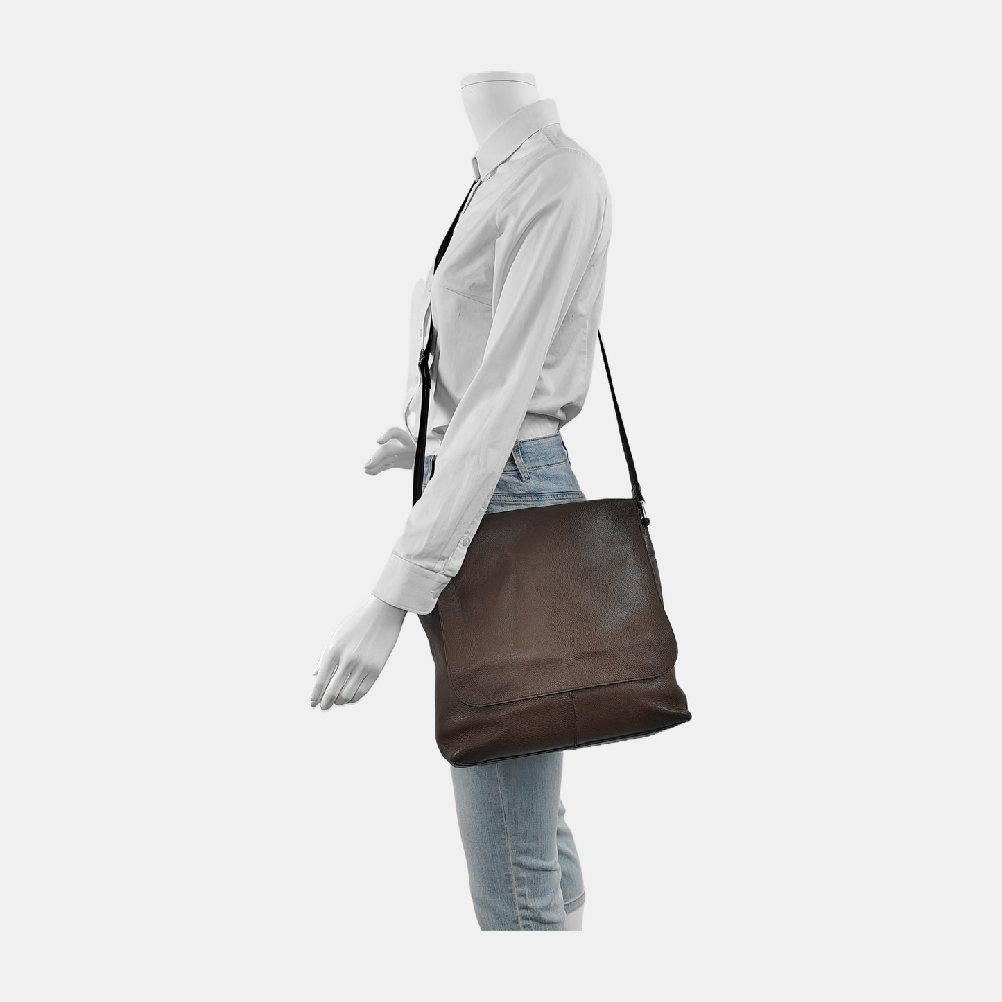 COACH Brown Leather Crossbody Single Shoulder Bag Silver Hardware-(SKU)-943881487