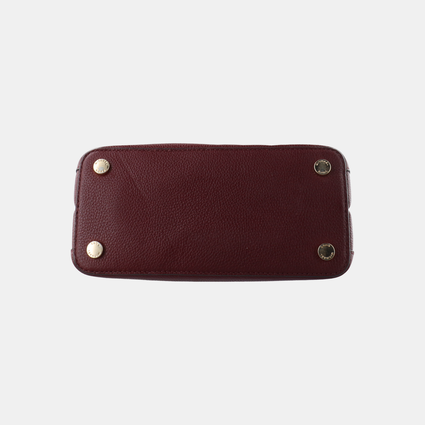 MICHAEL KORS Mercer Burgundy Cowhide Studs Handbag Single Shoulder Bag Crossbody Bag Golden hardware-(SKU)-14232692