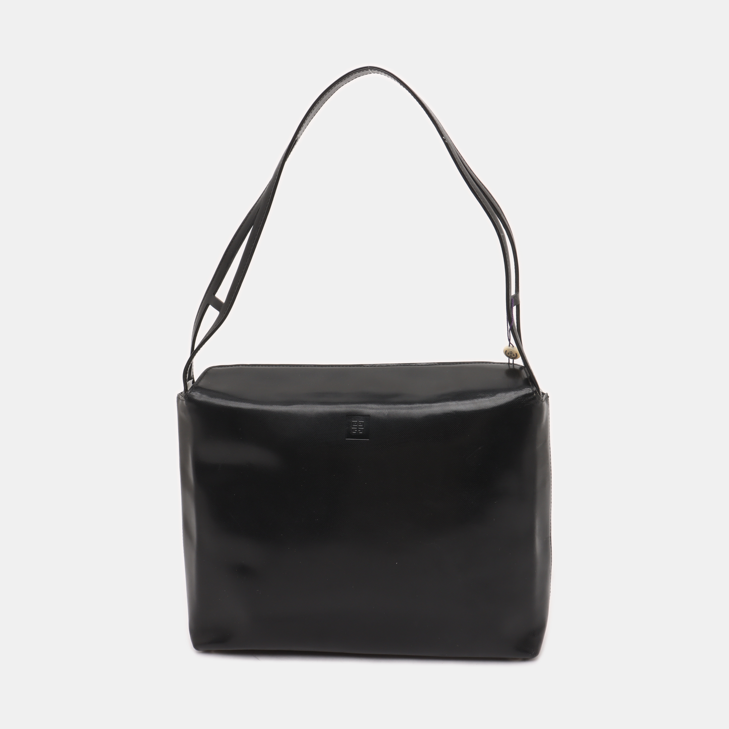 GIVENCHY Black Cowhide Embossed Single Shoulder Bag Silver Hardware-(SKU)-938647066