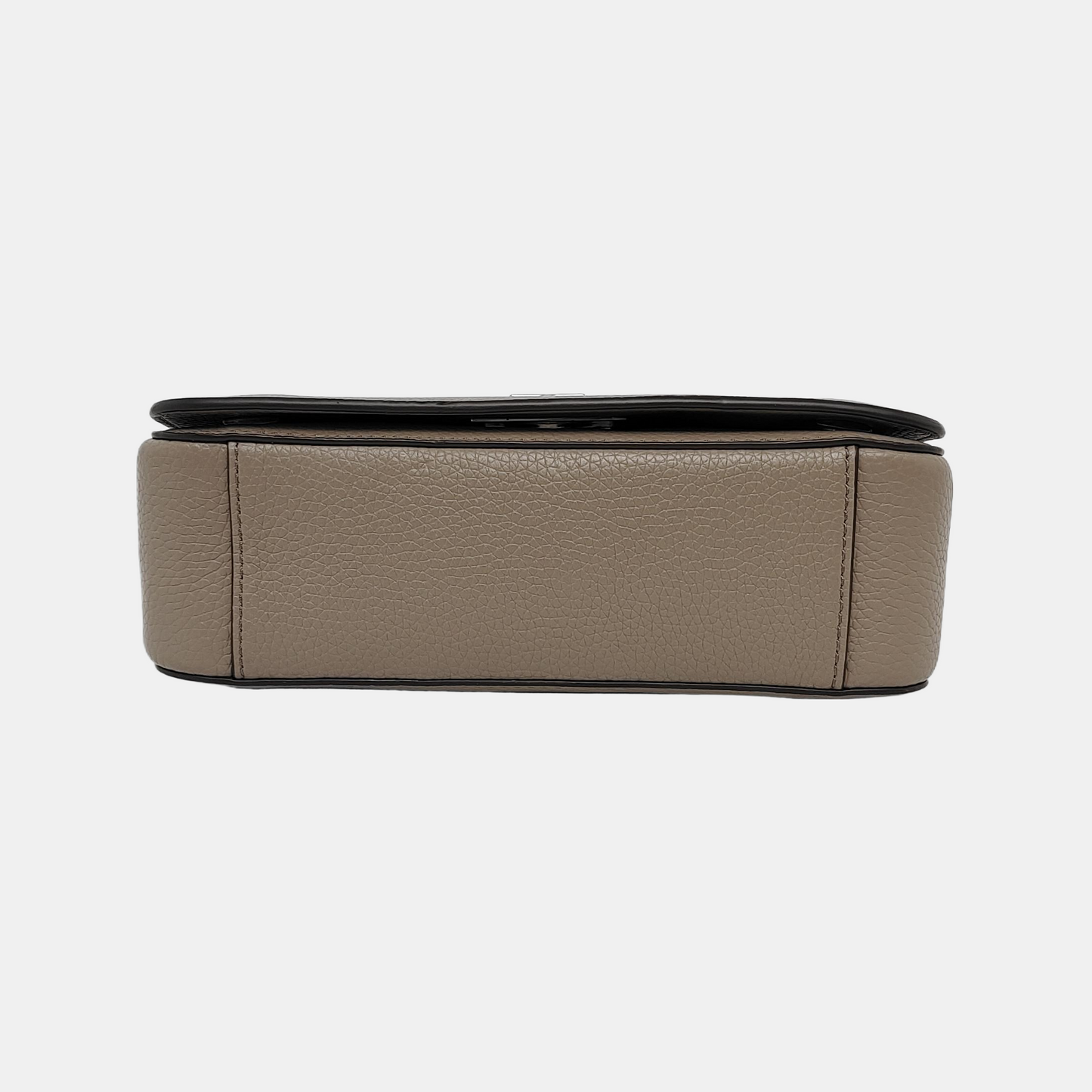 TORY BURCH Britten Gray cowhide embossed crossbody bag, shoulder bag Silver Hardware-(SKU)-943475840