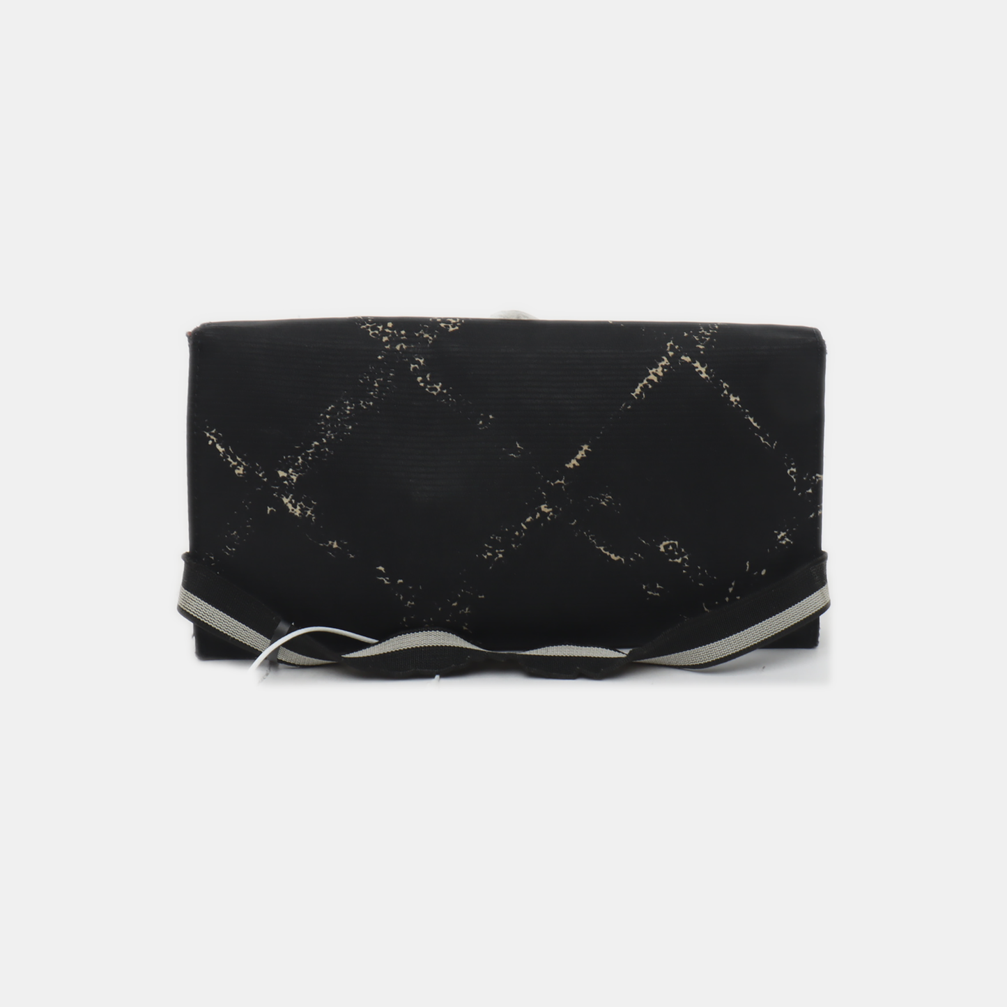 CHANEL Black Nylon Diamond Quilted Wallet Vintage model-(SKU)-937625508