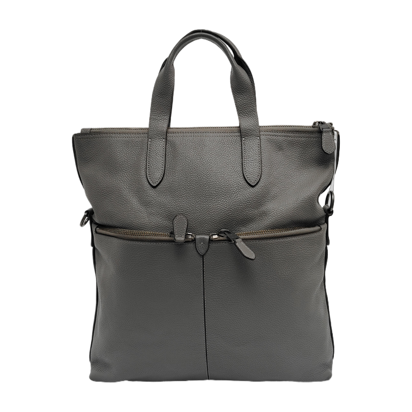 COACH Tote bag Dark Gray Cowhide Single Shoulder Bag Handbag Ruthenium color hardware Removable shoulder strap-(SKU)-942426825