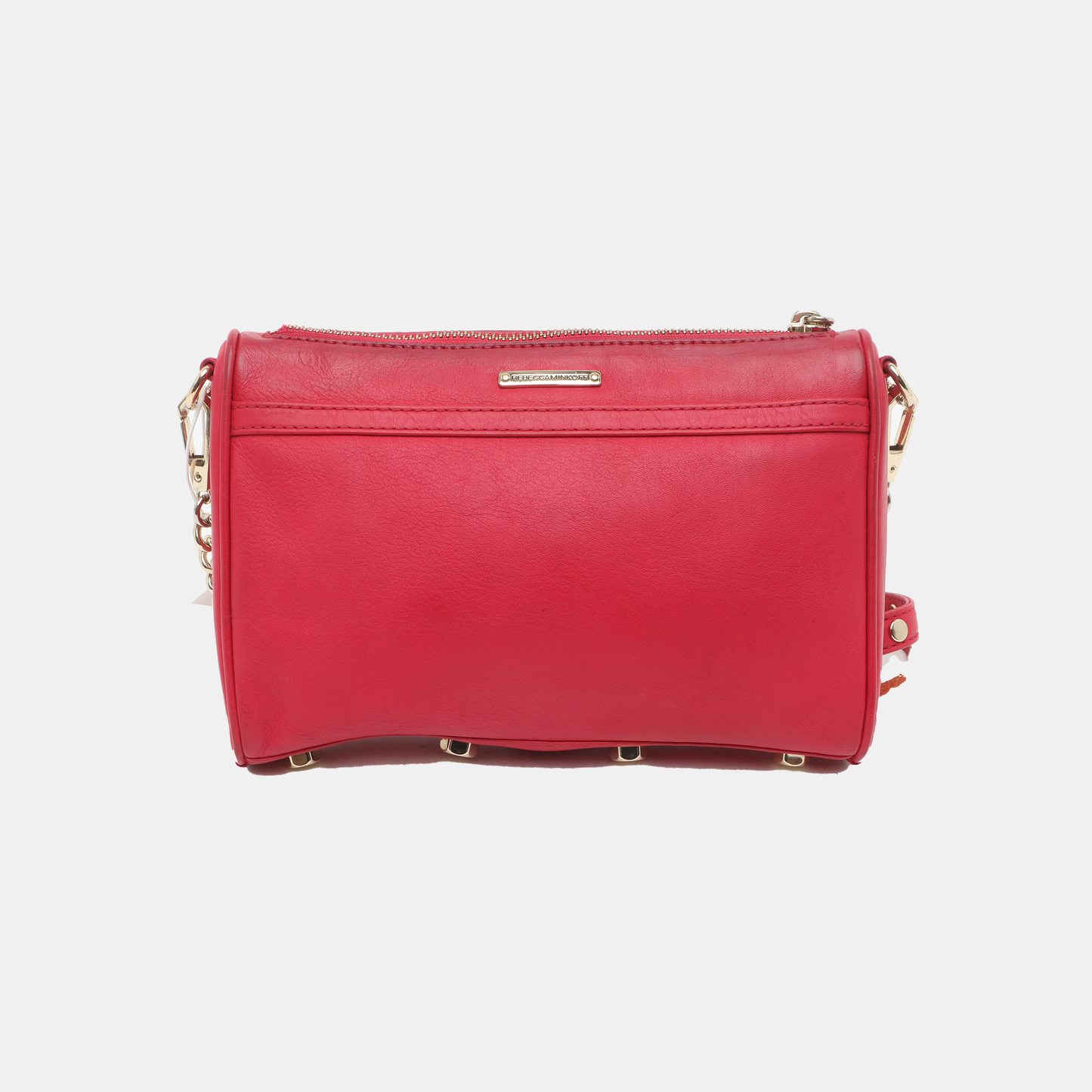 REBECCA MINKOFF M.A.C. Fuchsia Cowhide Single Shoulder Bag Crossbody Golden hardware Removable shoulder strap-(SKU)-935255870