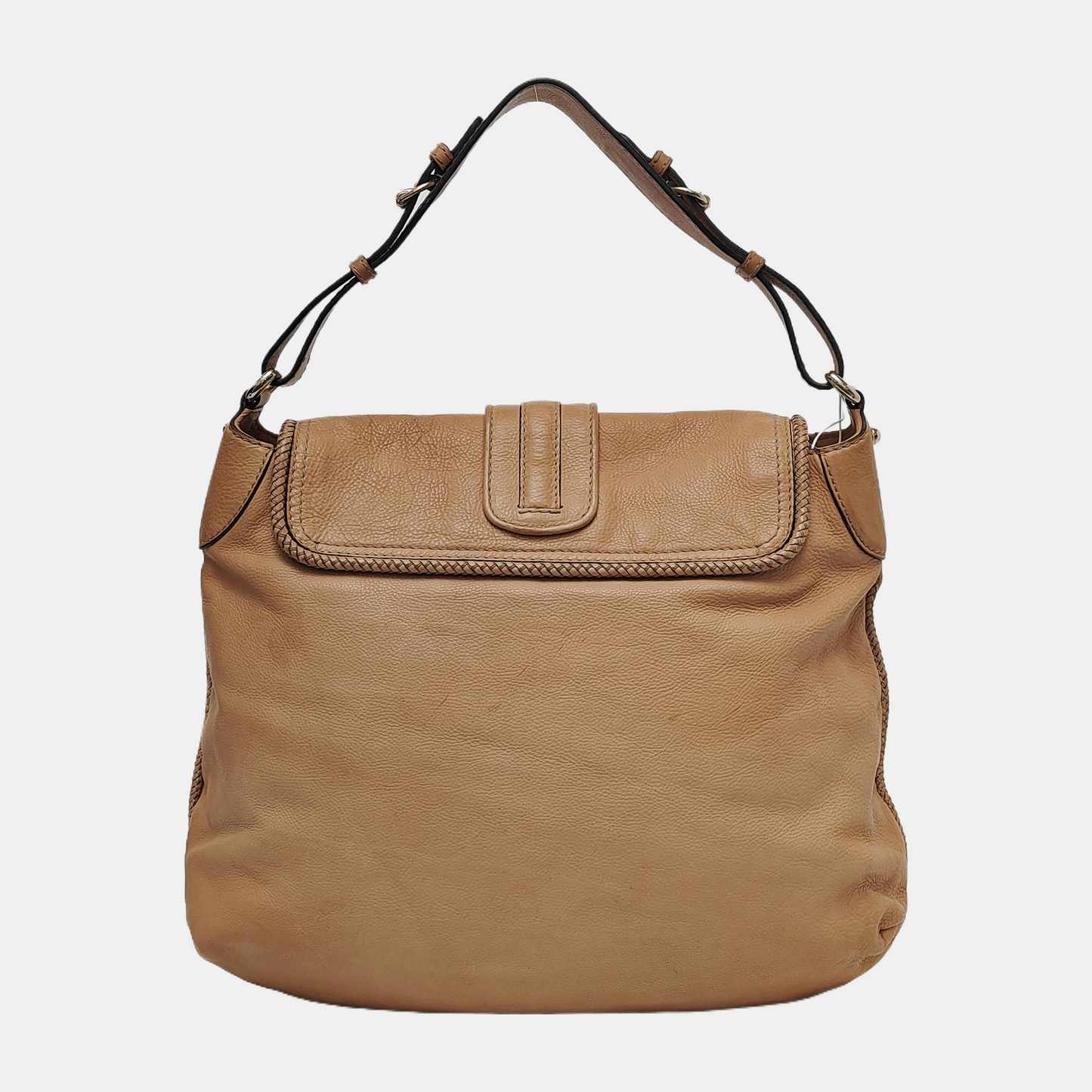 GUCCI Tote bag Khaki Calfskin Leather Fringe Single Shoulder Bag with Handbag Golden hardware-(SKU)-944545020