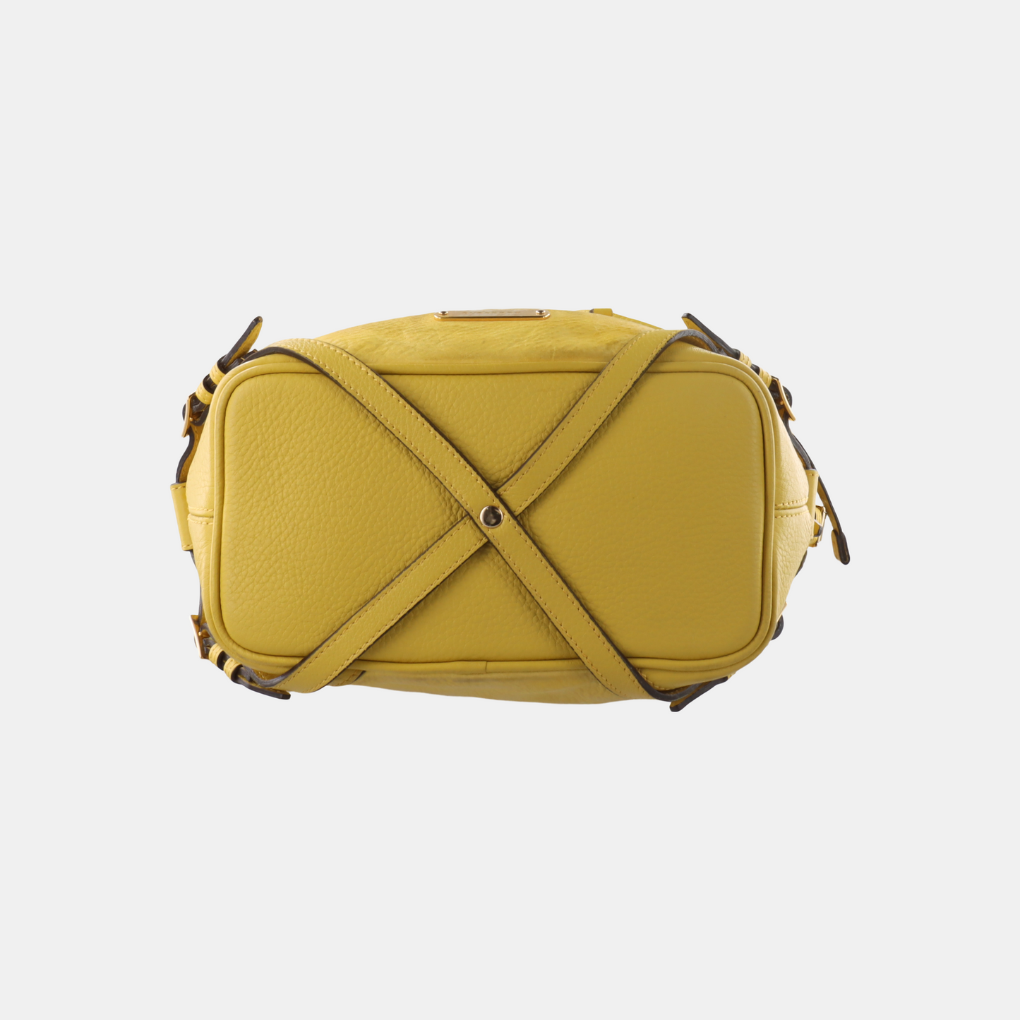 BURBERRY Northfield Yellow Leather Shoulder Bag Tote Golden hardware Removable shoulder strap-(SKU)-14373312