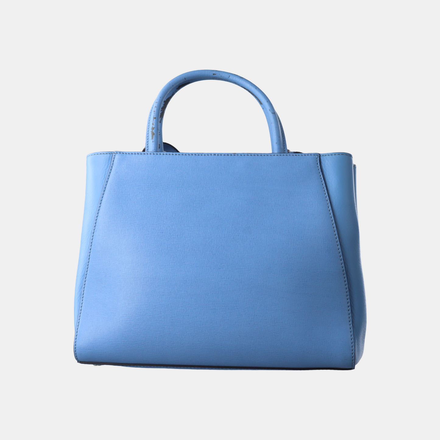 FENDI 2 Jours Small size Blue cowhide crossbody, handbag, shoulder bag Silver Hardware Removable shoulder strap-(SKU)-14510368
