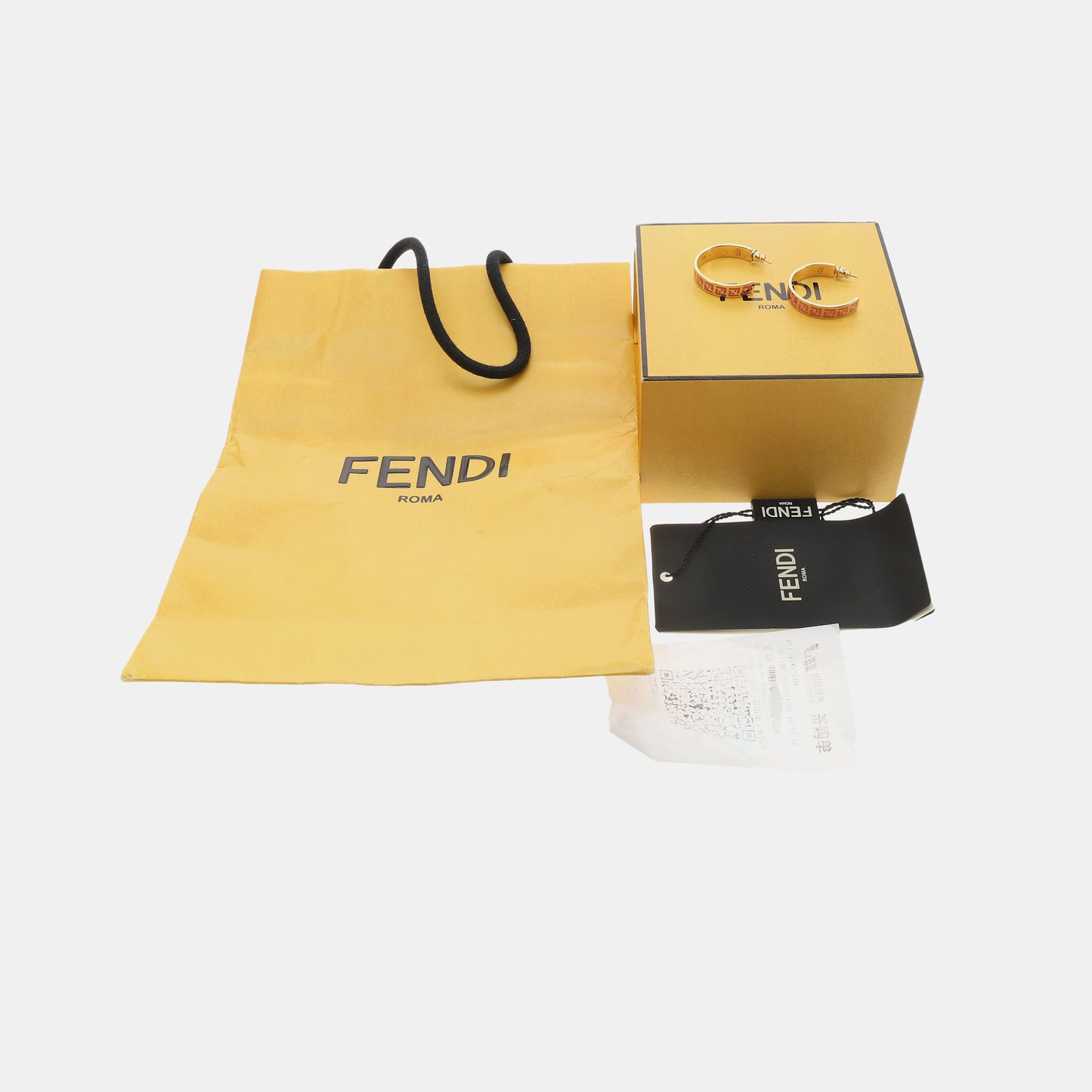 FENDI FF 金色合金其他LOGO耳环-(SKU)-938869056