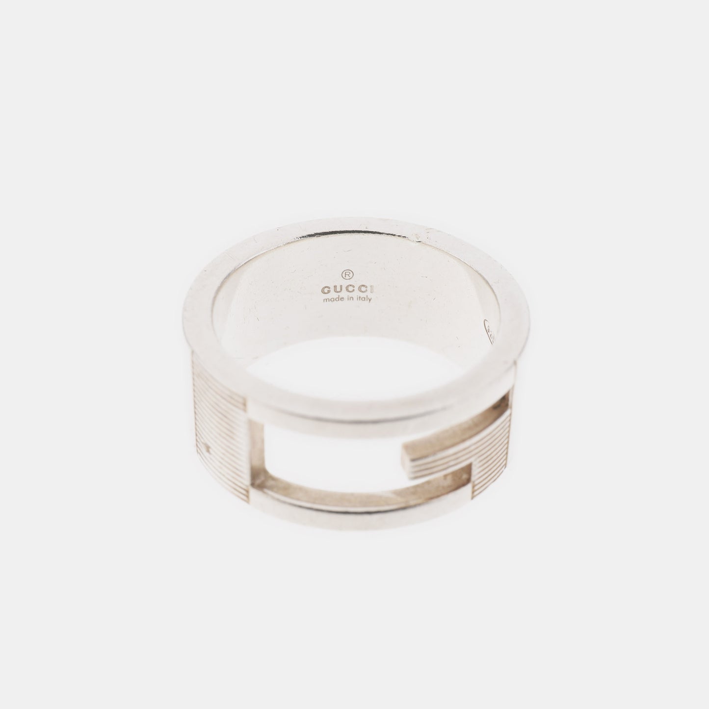GUCCI Hong Kong Size10code 银色925银LOGO戒指-(SKU)-940657617