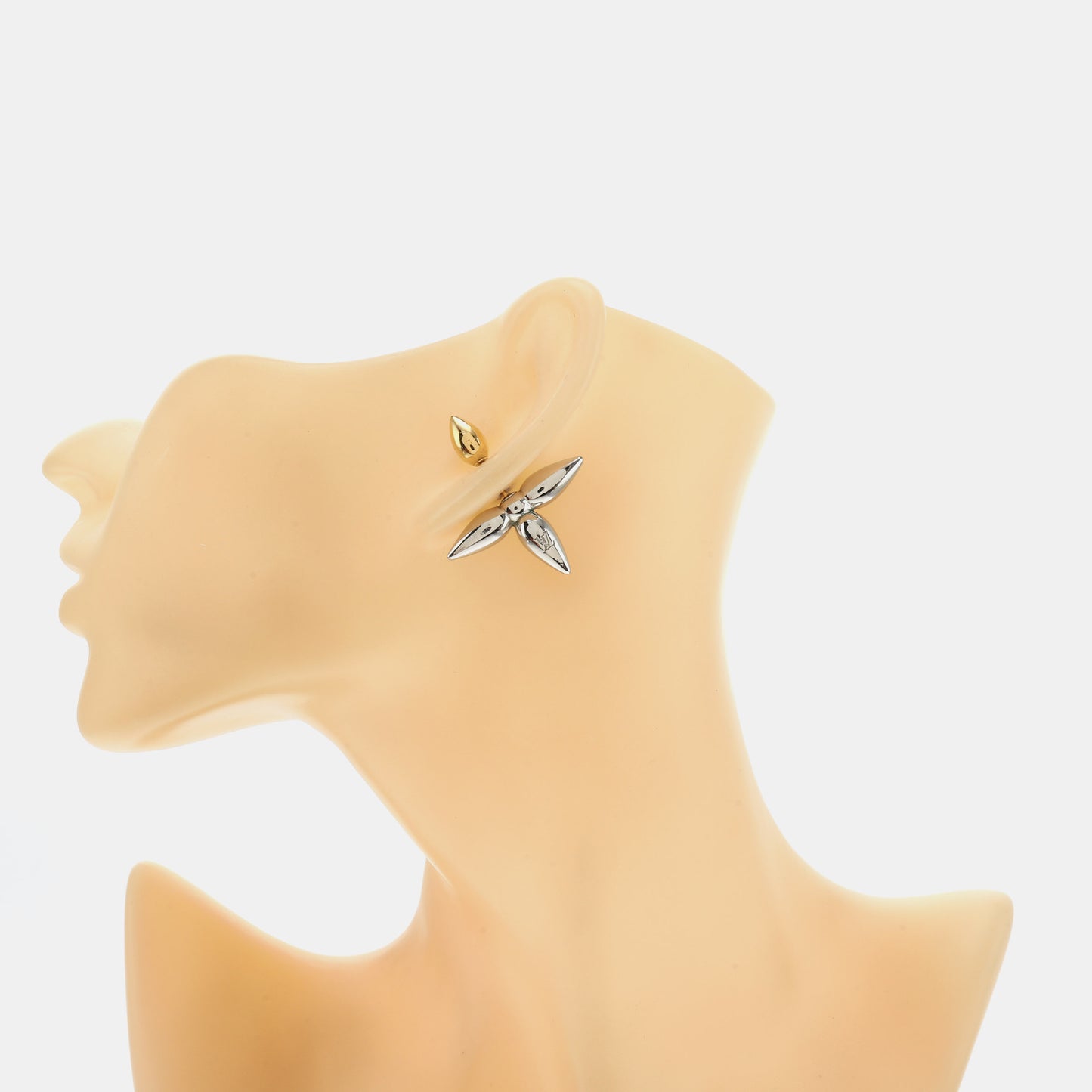 LOUIS VUITTON LOUISETTE Silver Alloy Stud Earrings-(SKU)-944140395