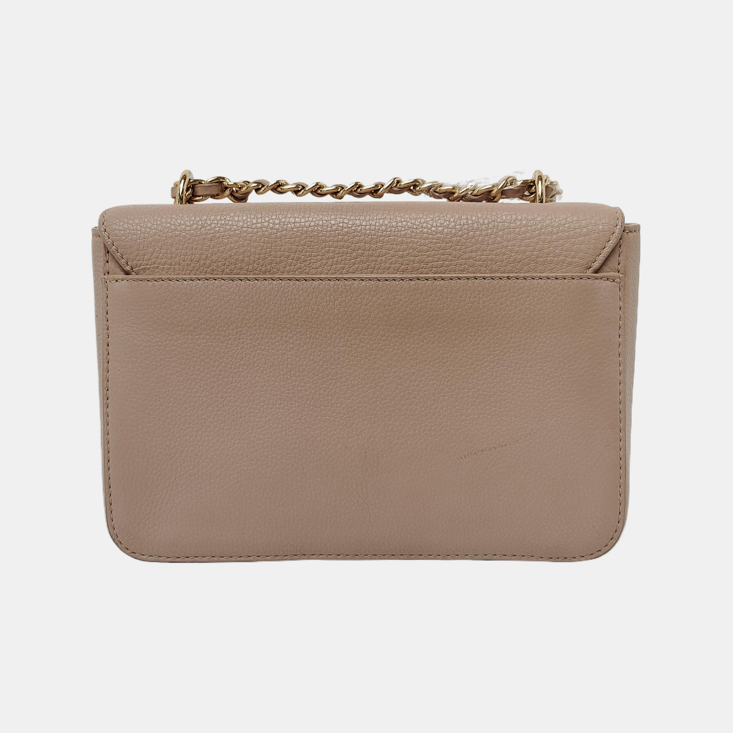 TORY BURCH Britten Nude Pink Calf Leather Crossbody Shoulder Bag Golden hardware-(SKU)-939905085