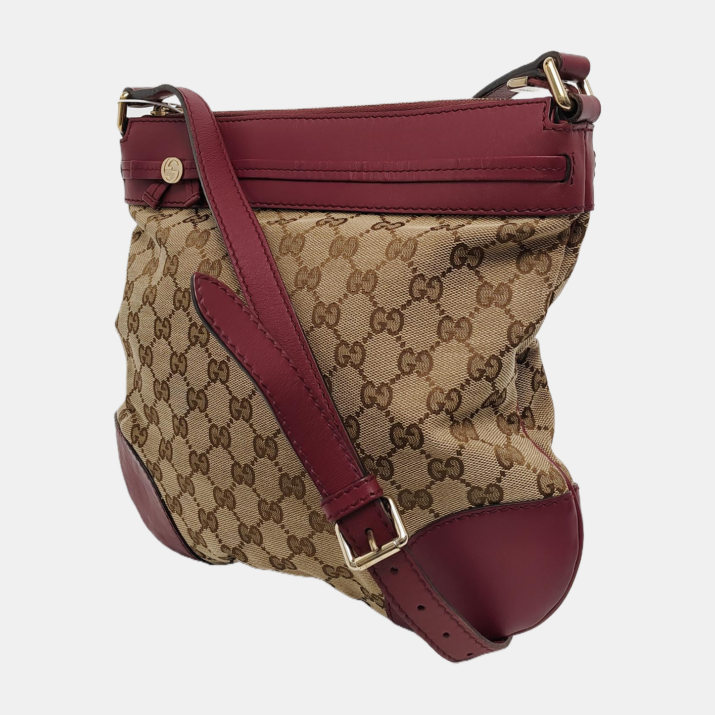 GUCCI Mayfair Khaki Canvas Monogram Single Shoulder Bag Crossbody Bag Golden hardware-(SKU)-945060554