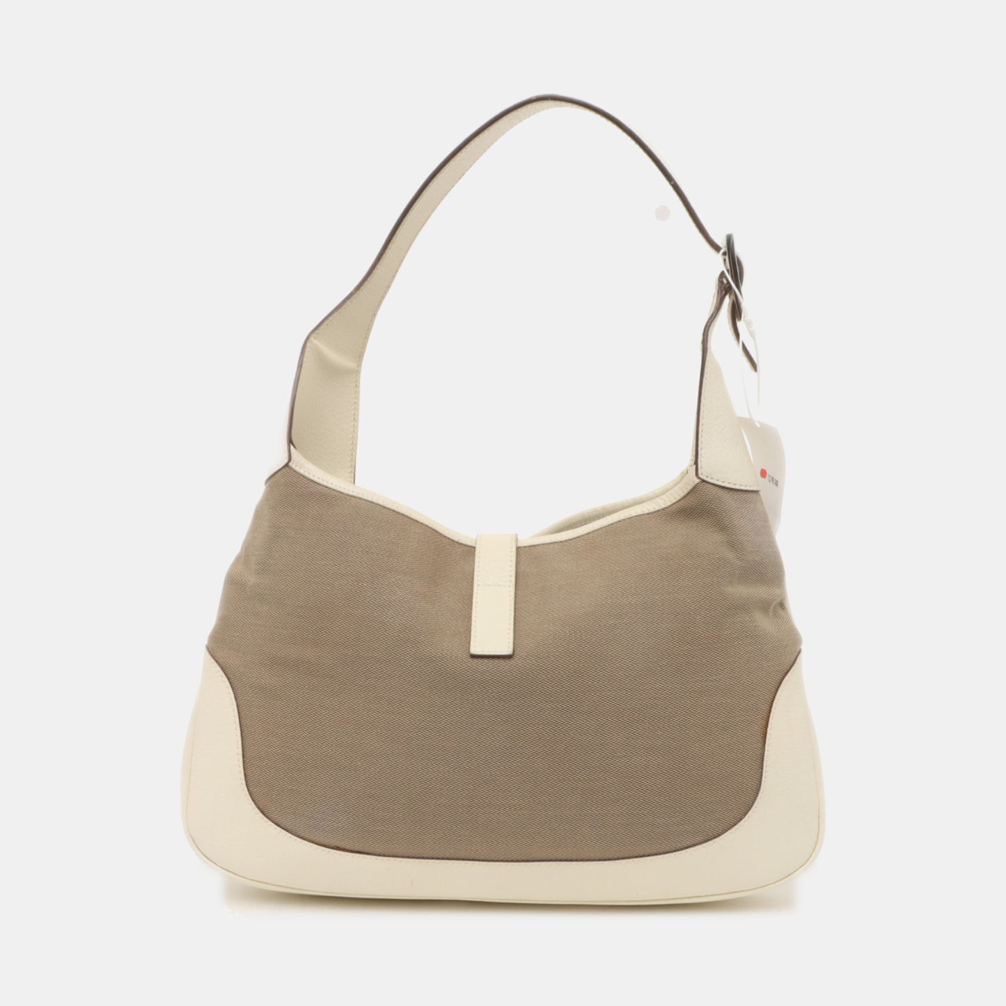 GUCCI Bardot Ebony Coated Canvas Single Shoulder Bag Handbag Silver Hardware-(SKU)-939776202